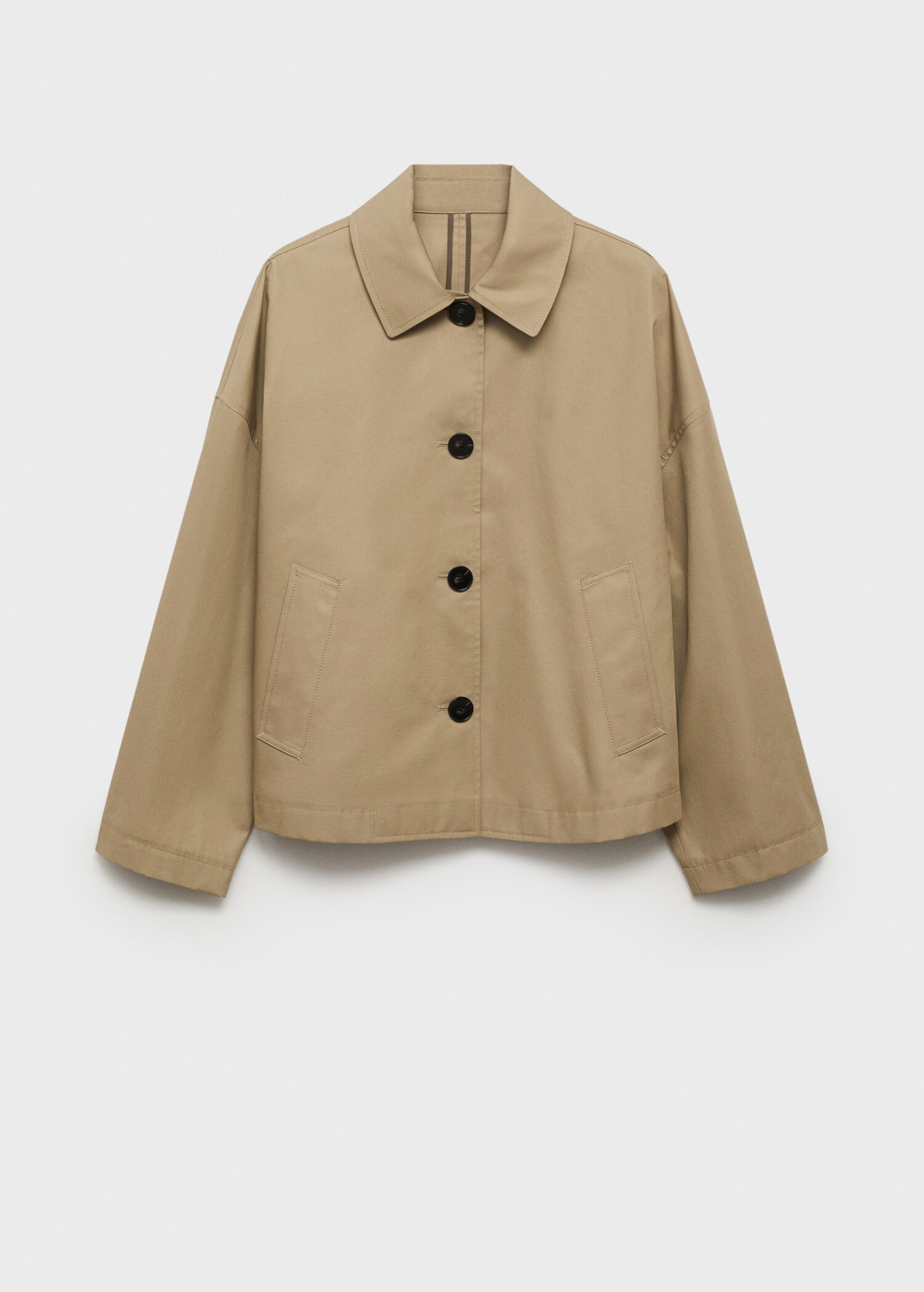 Straight cotton jacket with buttons - Article without model