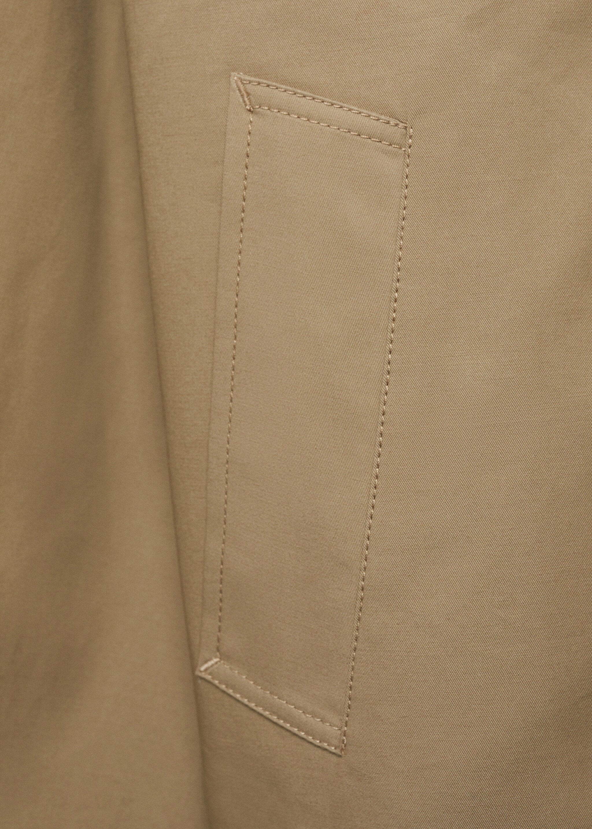 Straight cotton jacket with buttons - Details of the article 0