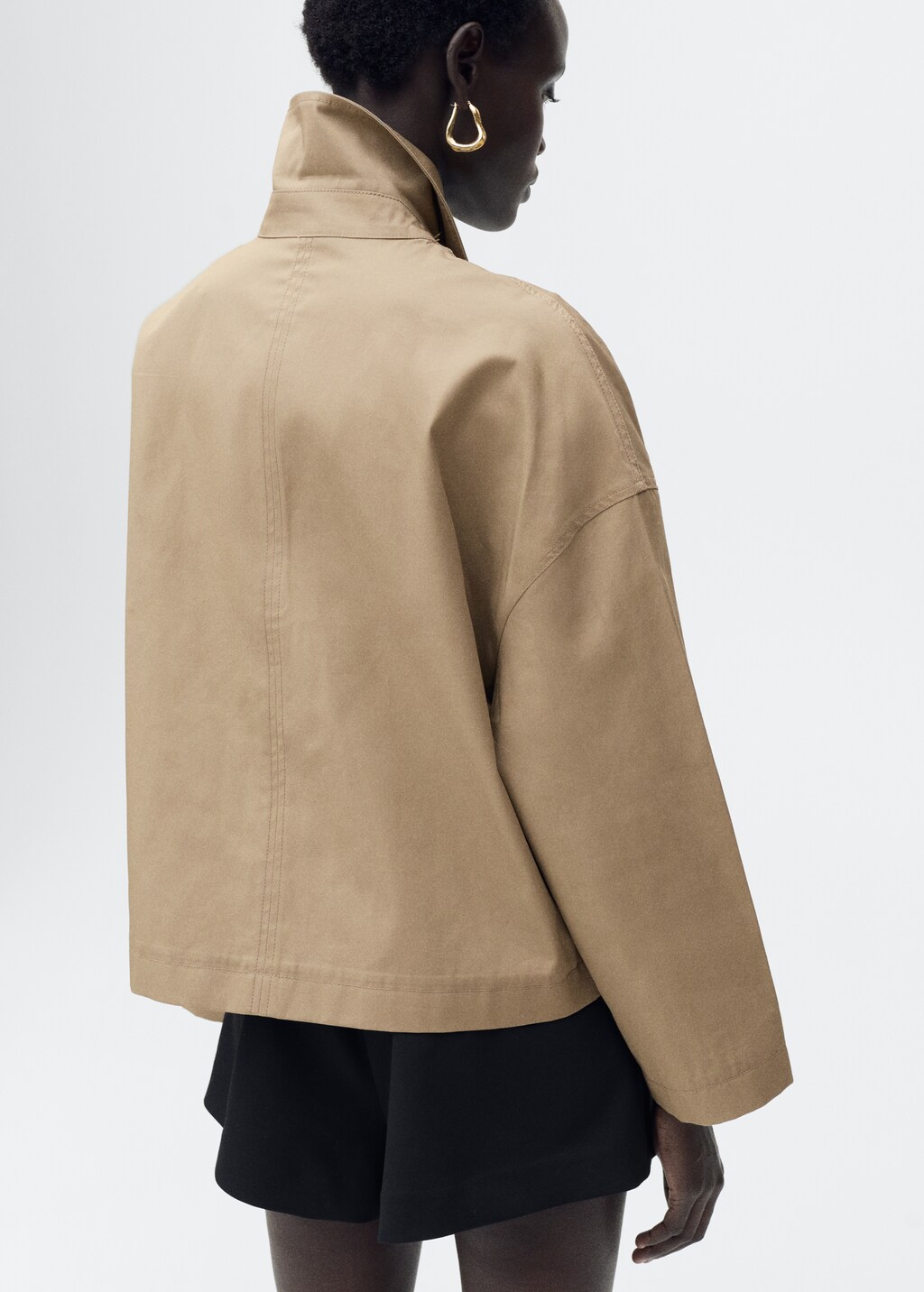 Straight cotton jacket with buttons - Women | MANGO Japan