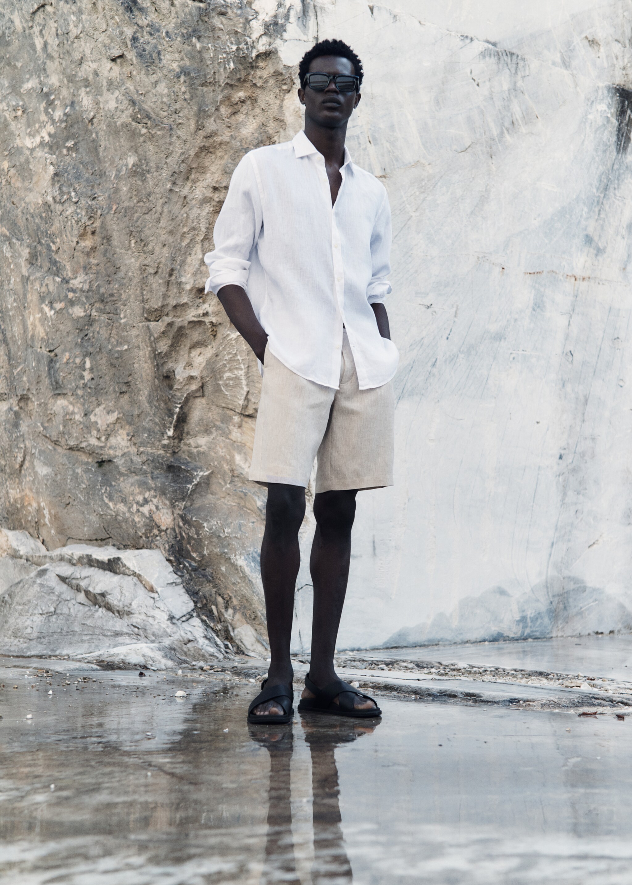 Linen 100% shirt - Details of the article 3