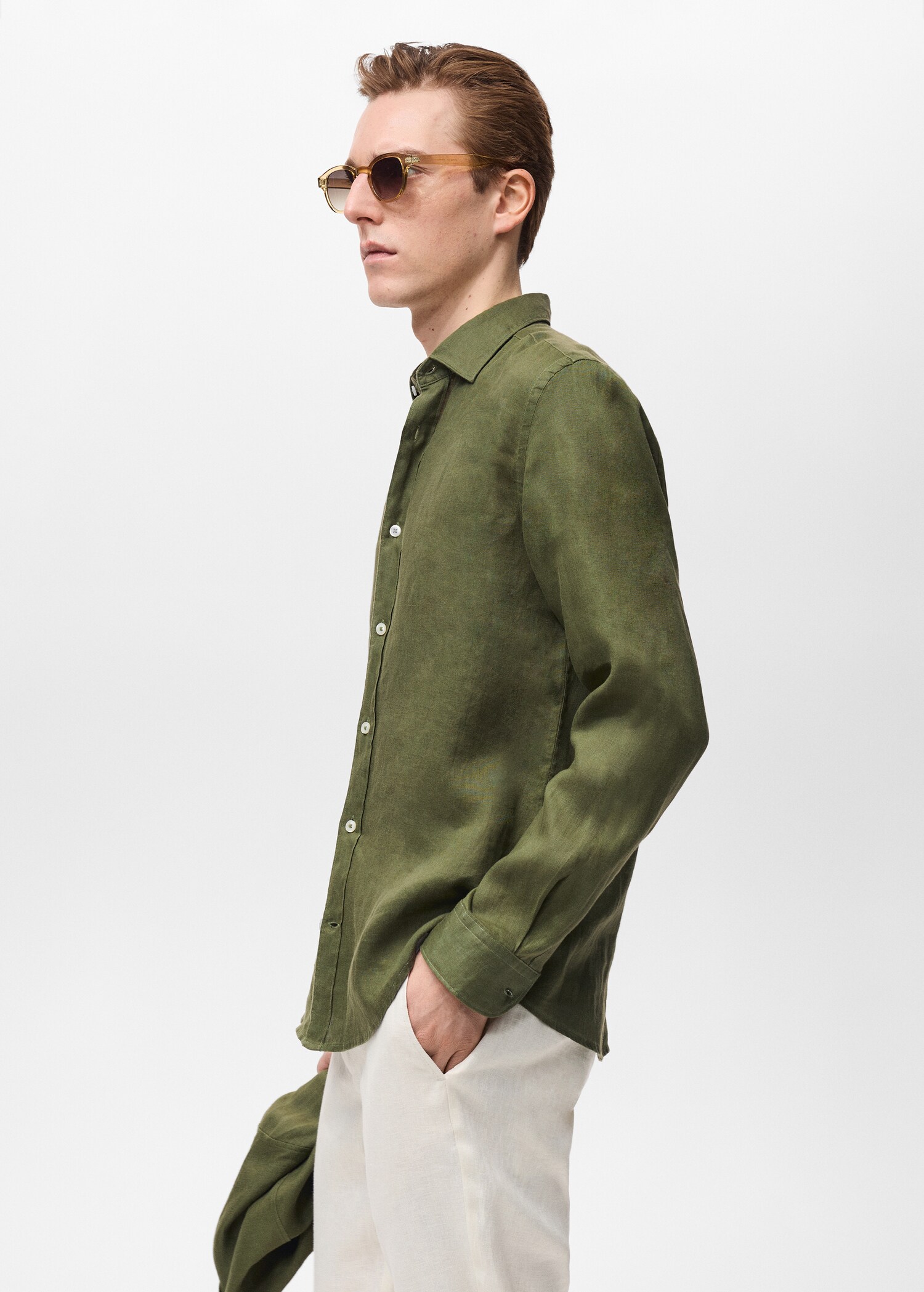 Linen 100% shirt - Details of the article 2