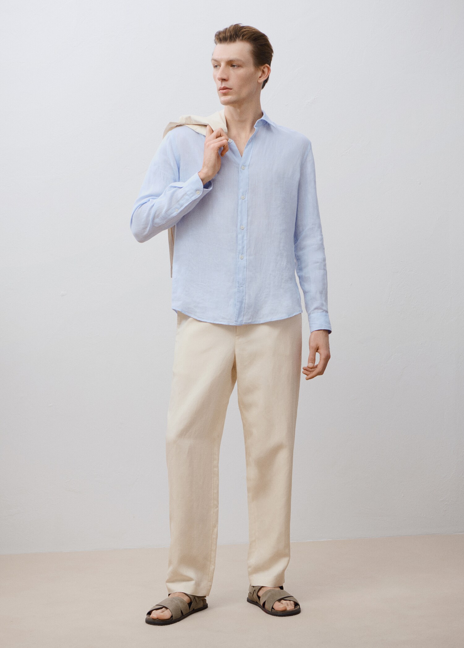 Linen 100% shirt - Details of the article 5