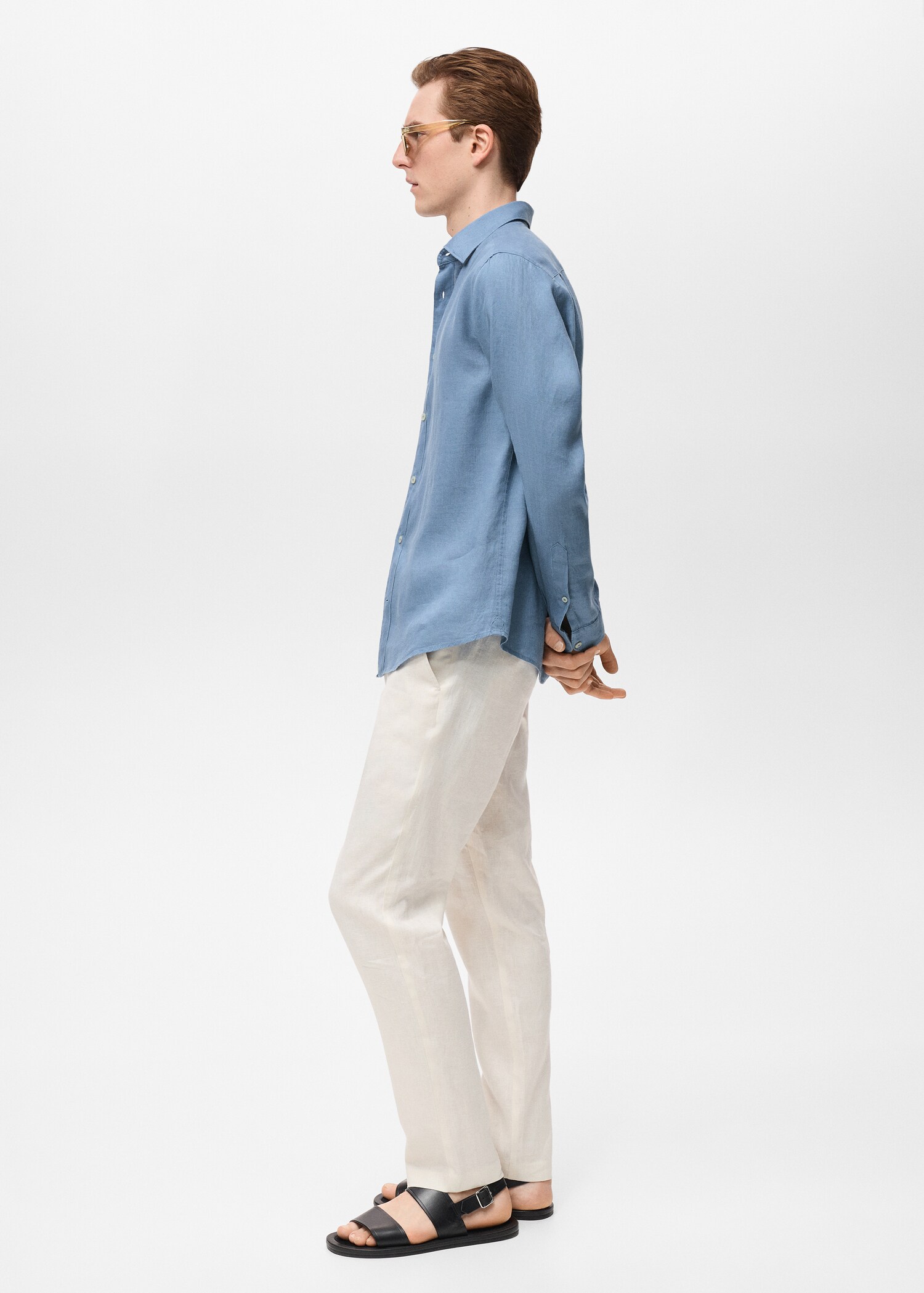 Linen 100% shirt - Details of the article 2