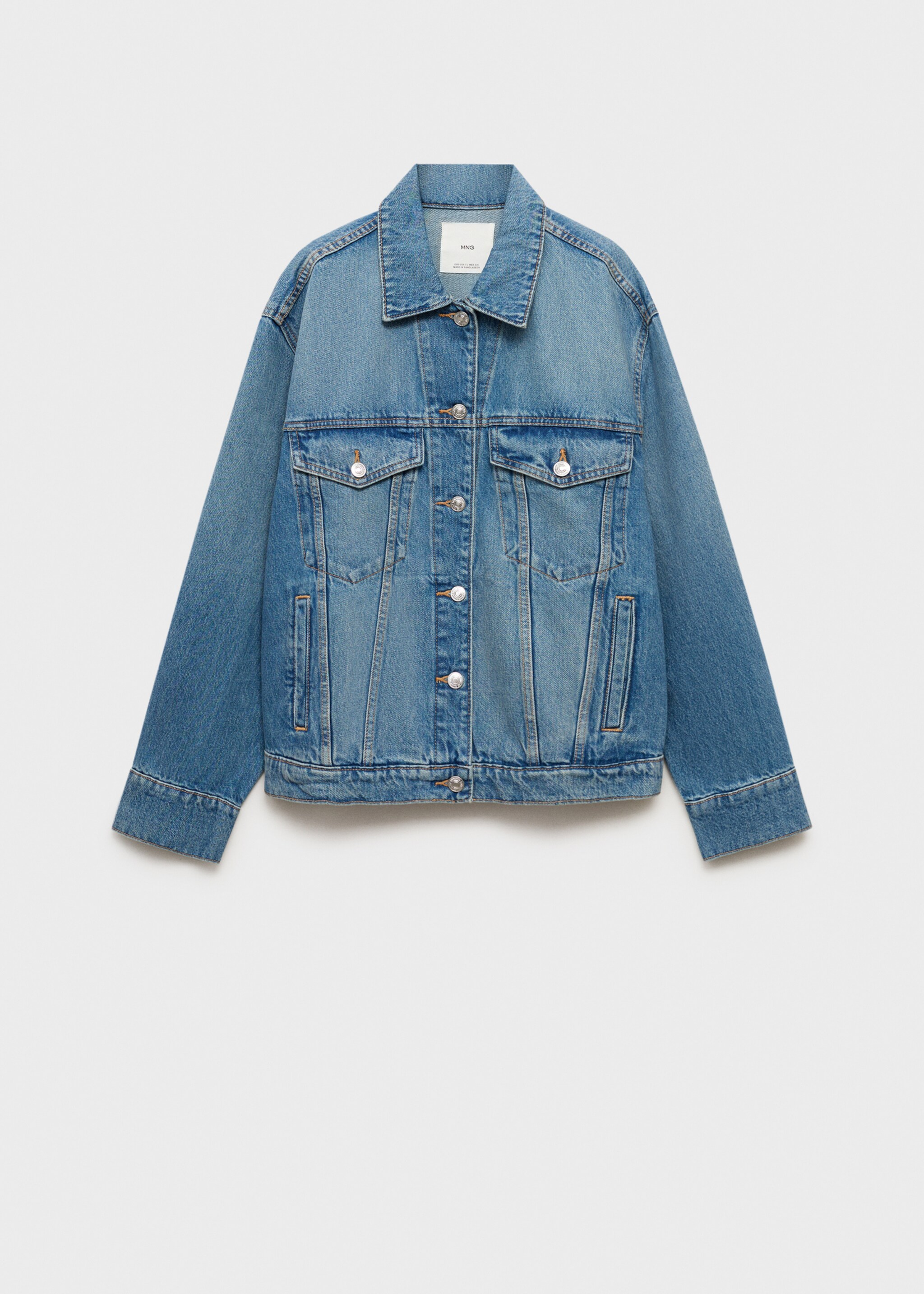 Oversize Jeansjacke Taschen - Artikel ohne Model