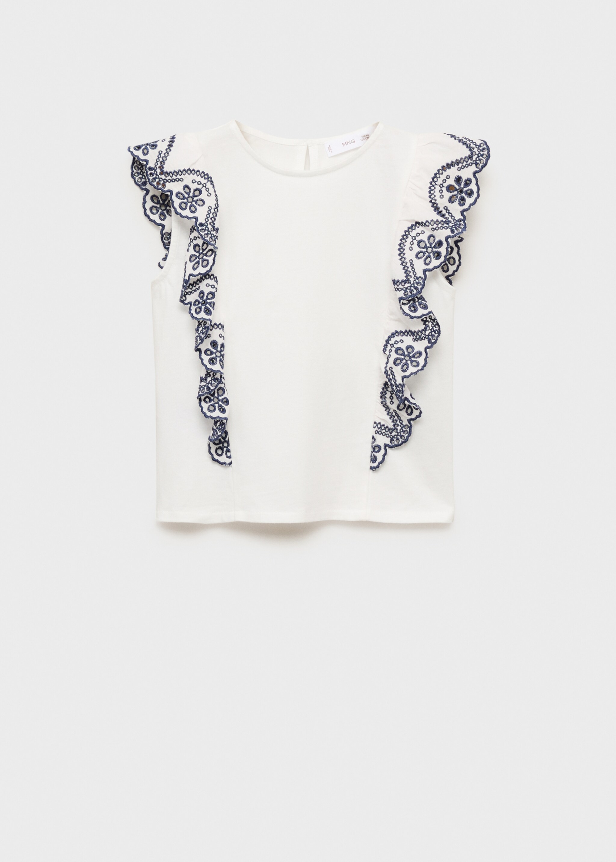 Frills embroidered t-shirt - Article without model