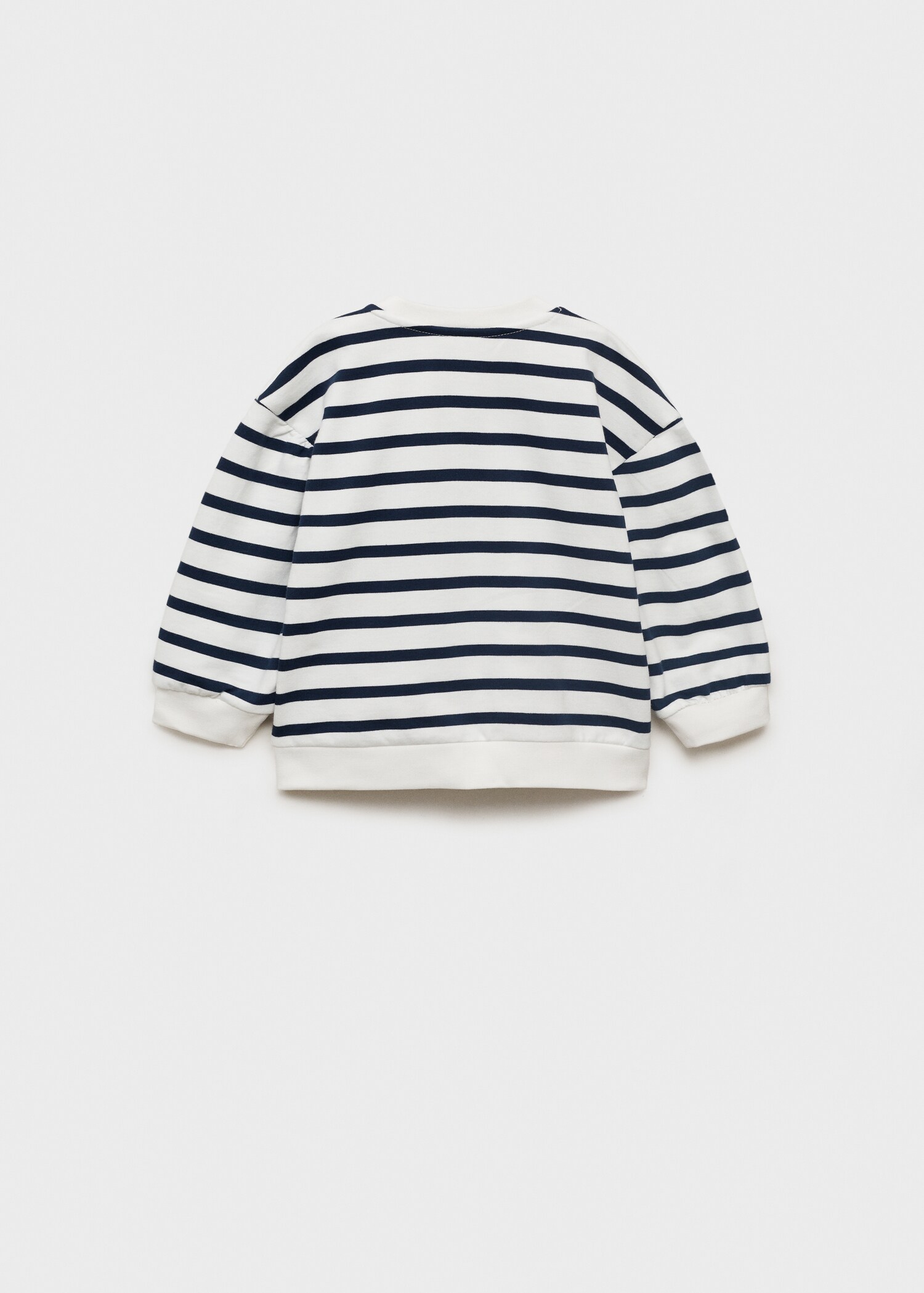 Message striped sweatshirt - Reverse of the article