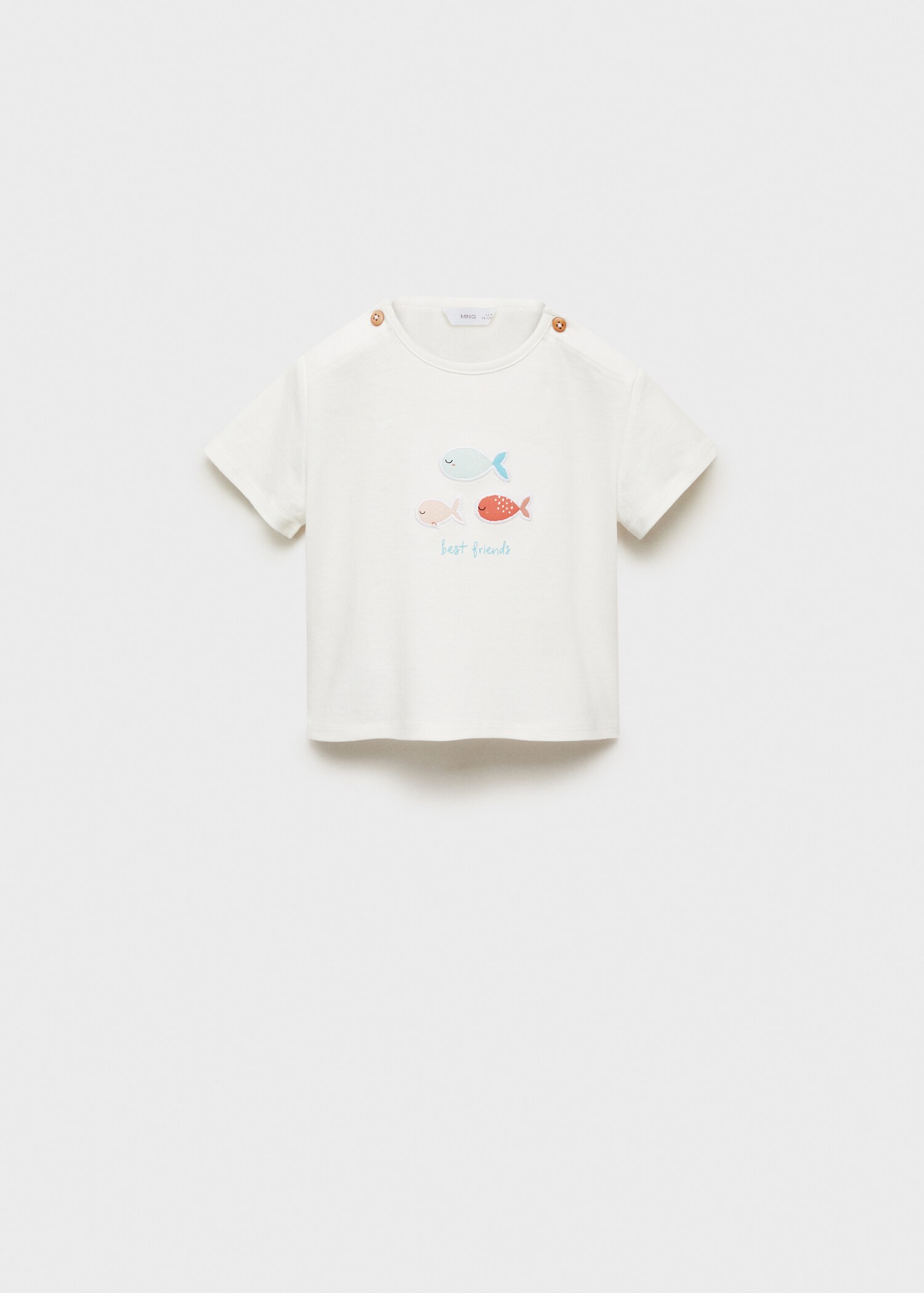 T-Shirt Baumwolle mit Reliefmuster - Artikel ohne Model