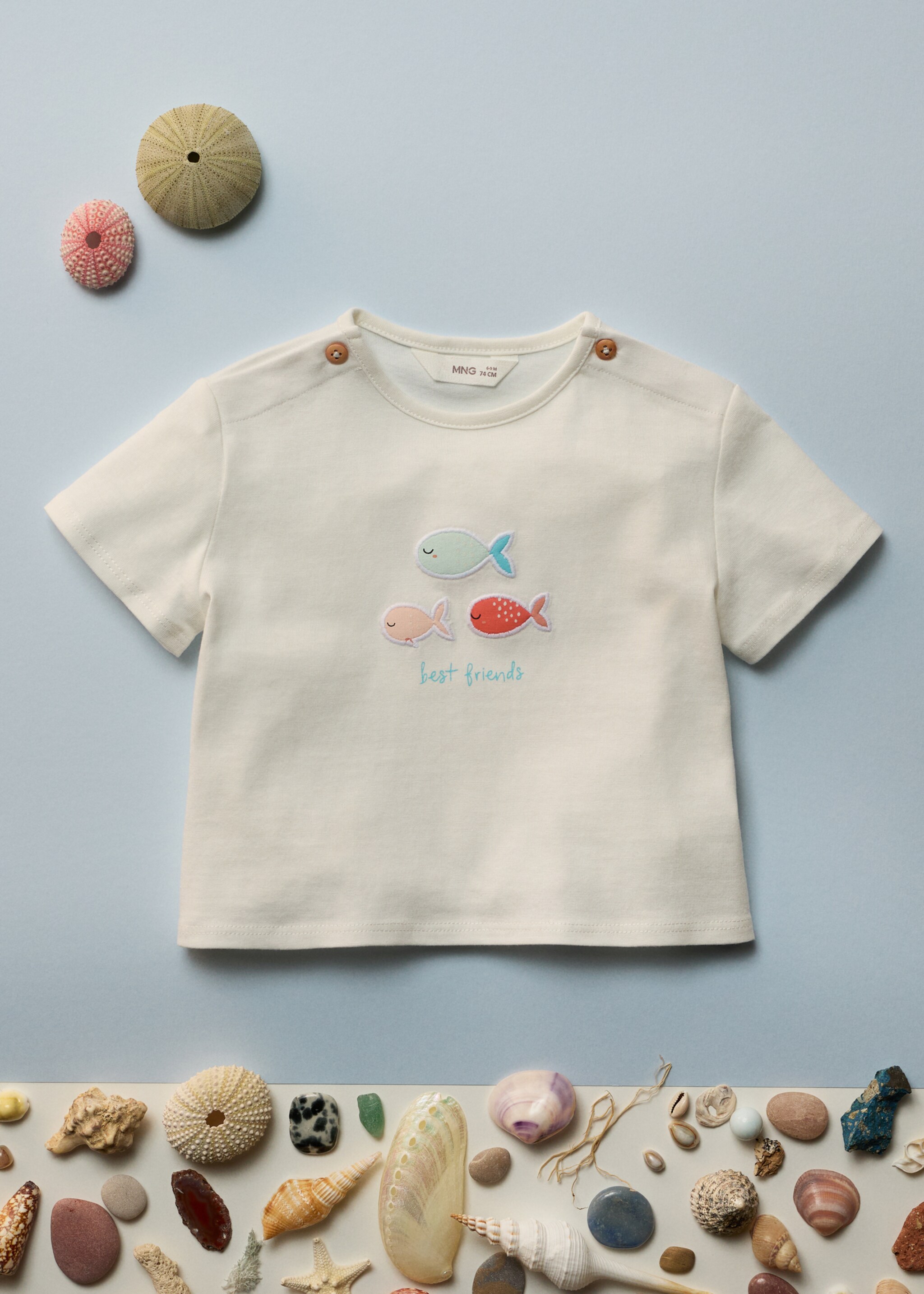 T-shirt coton motif en relief - Détail de l'article 5