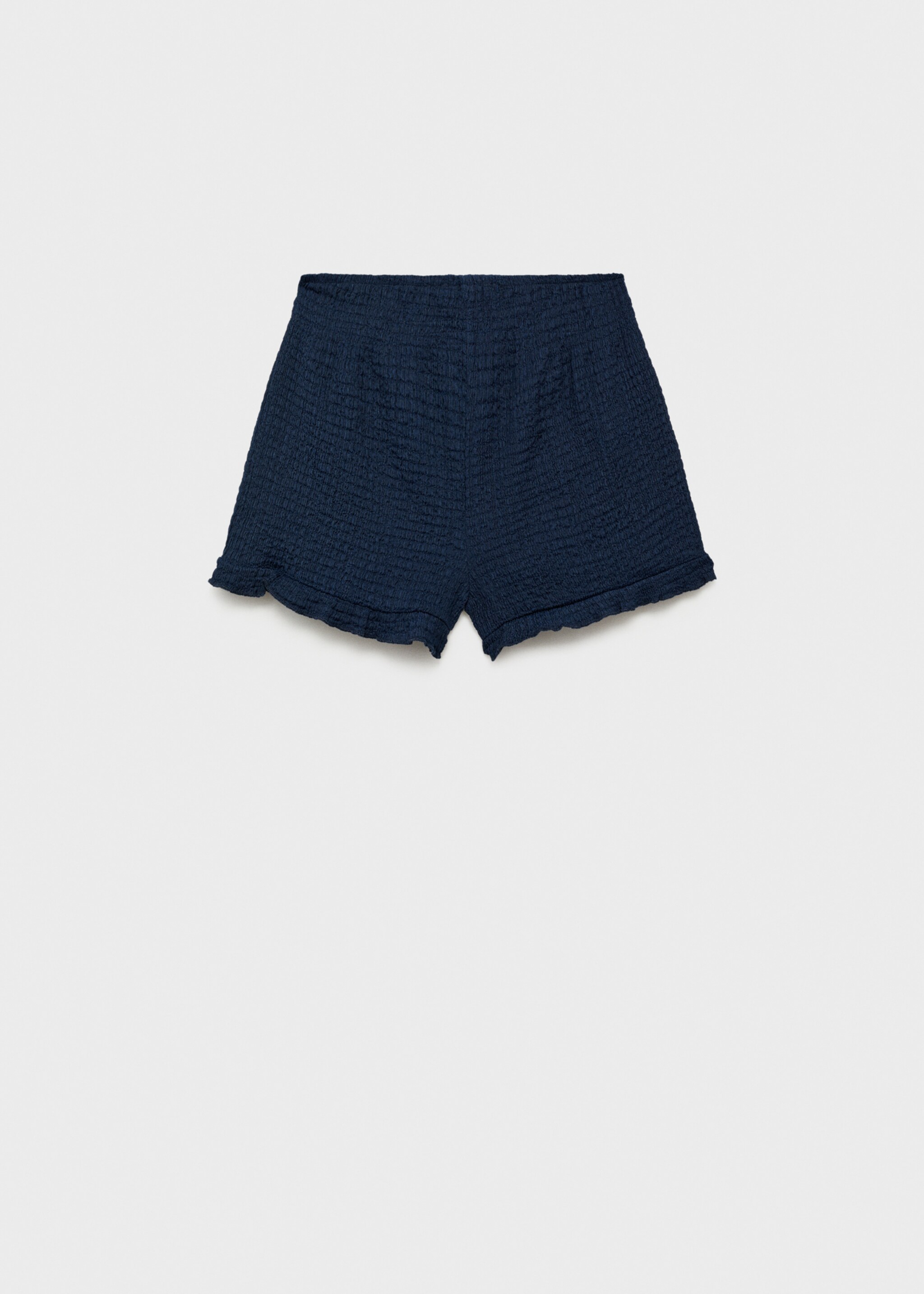 Ruffled textured shorts - Reverse of the article
