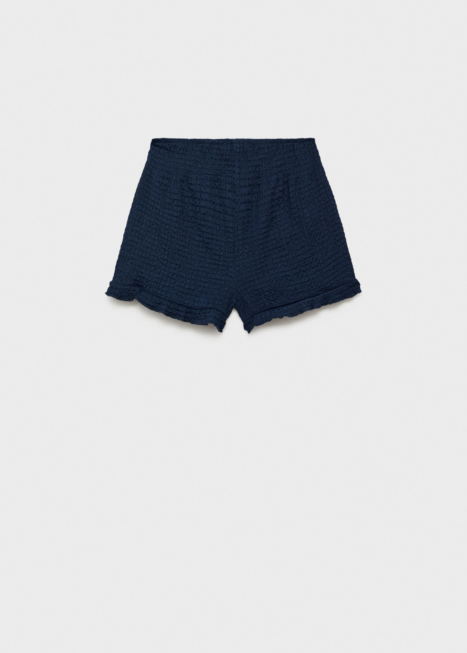 Ruffled textured shorts - Reverse of the article