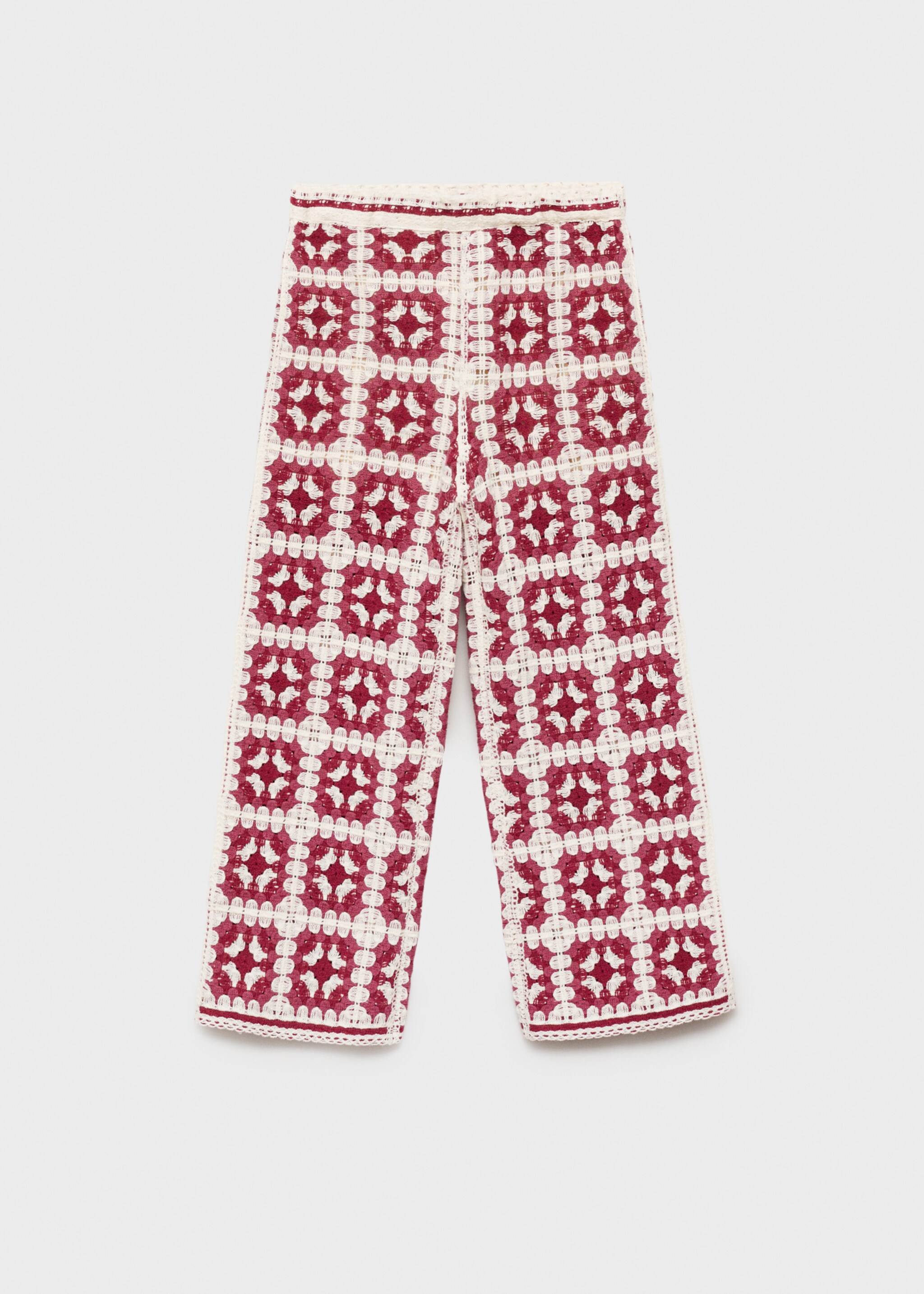 Straight crochet trousers - Article without model
