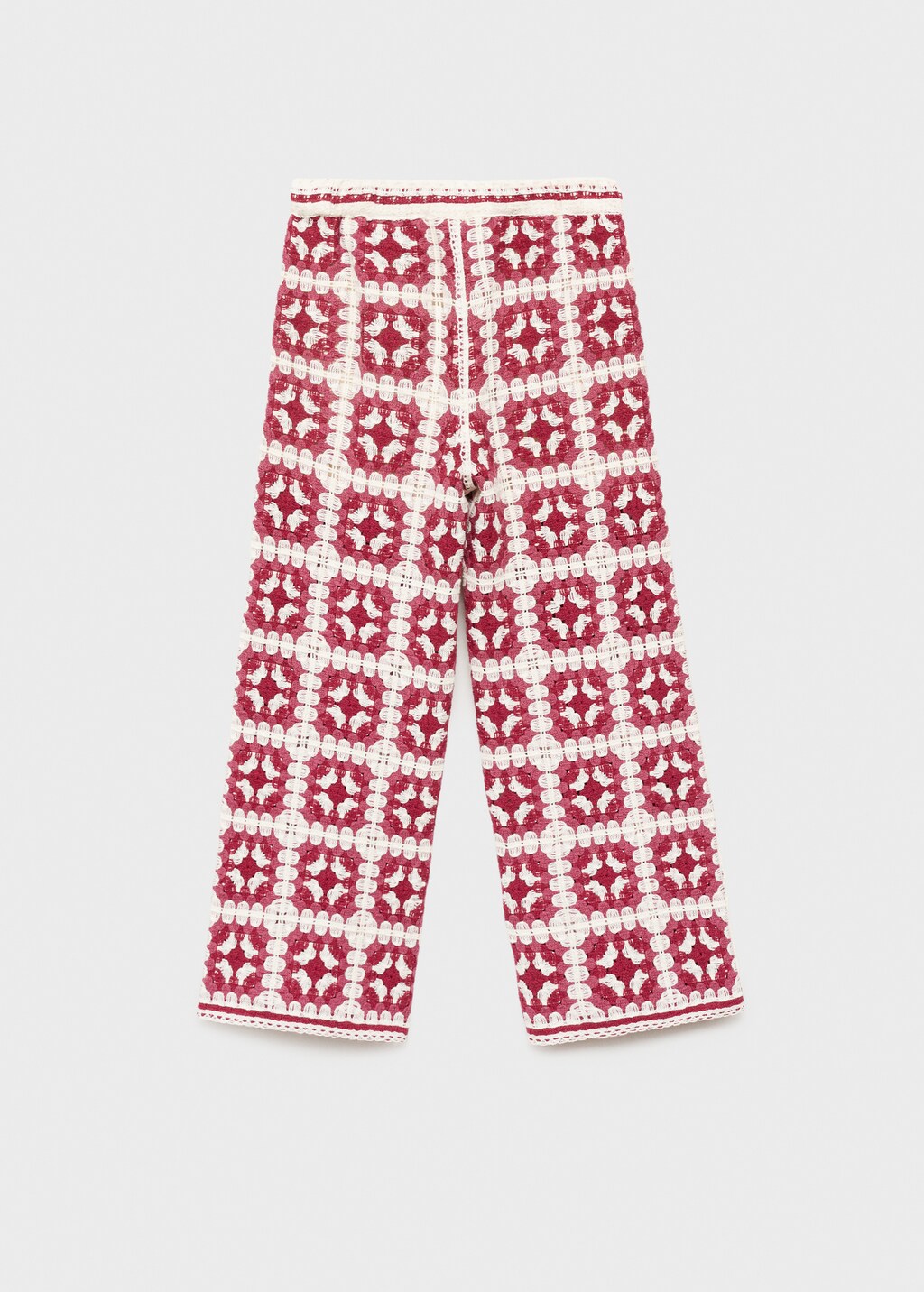 Zigzag openwork knitted trousers - Kids | MANGO USA