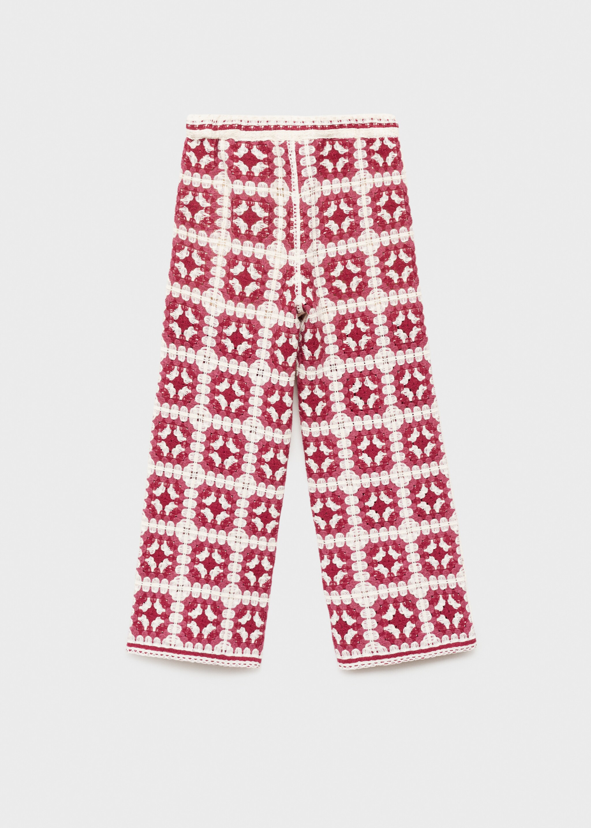 Straight crochet trousers - Reverse of the article