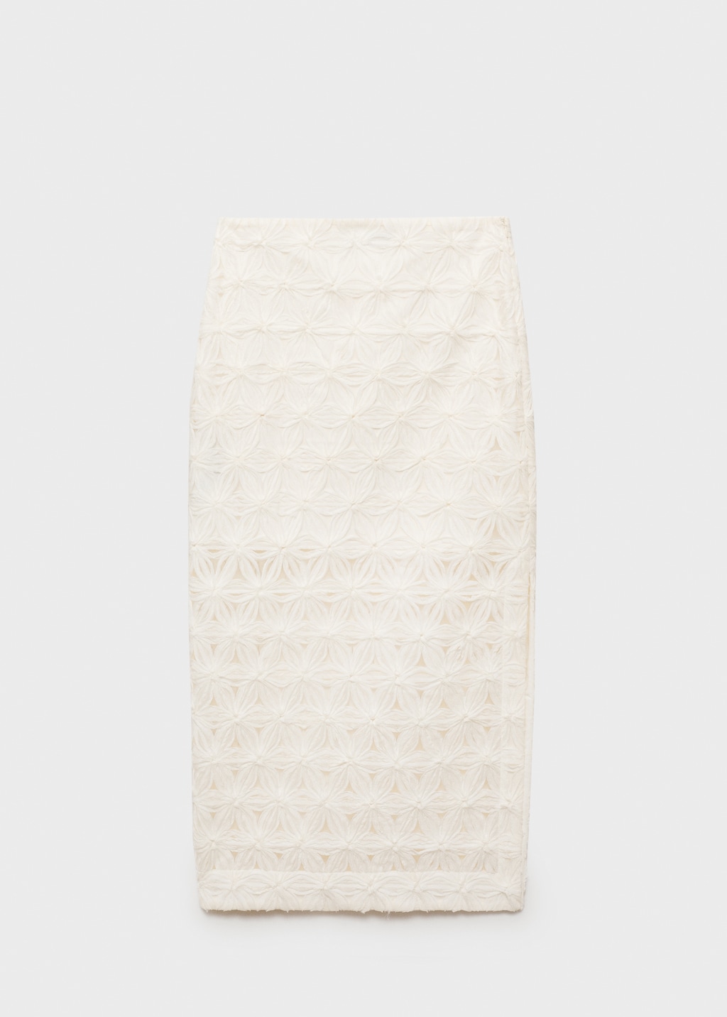 Openwork textured floral skirt - image 4