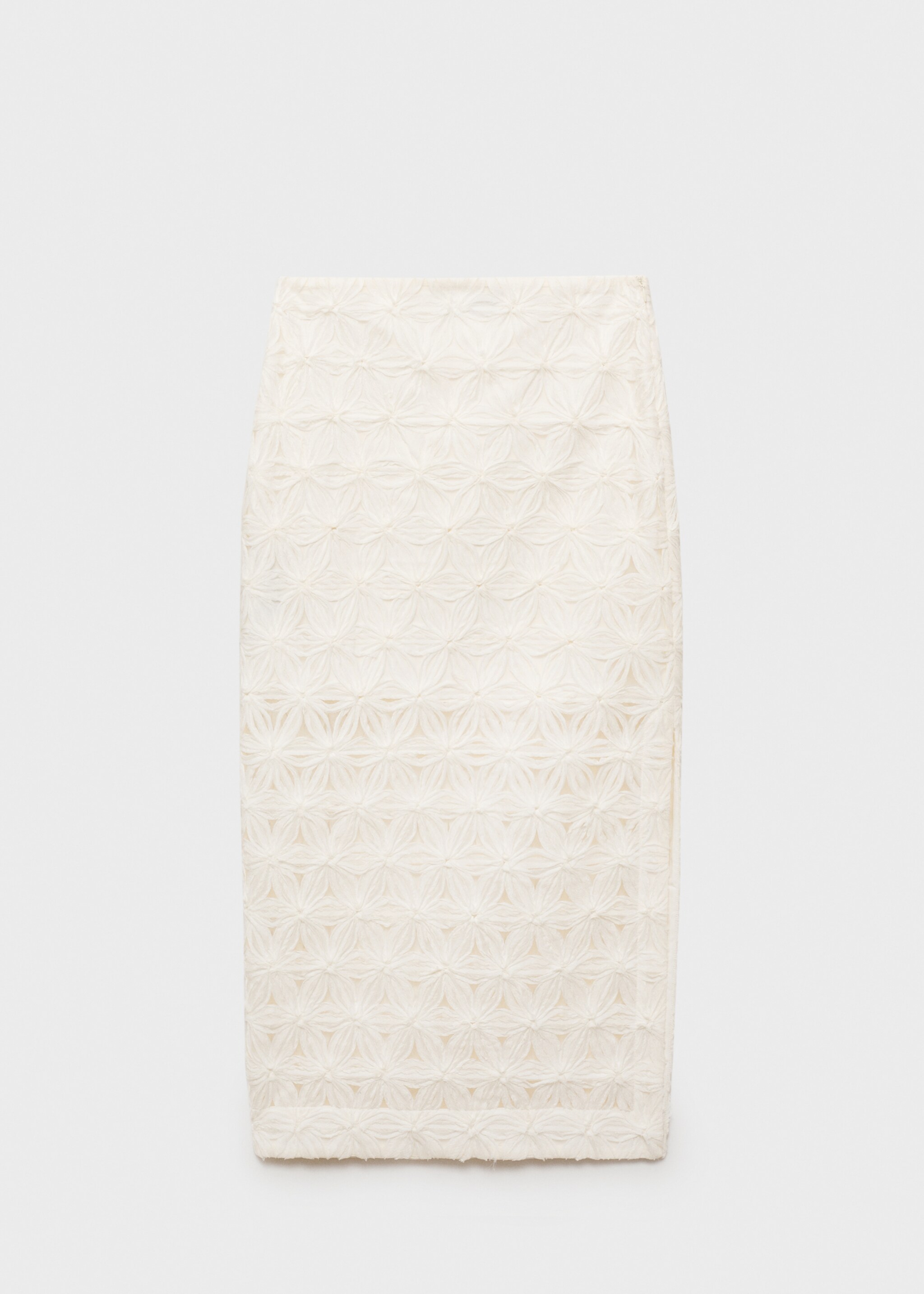 Openwork textured floral skirt - Article without model