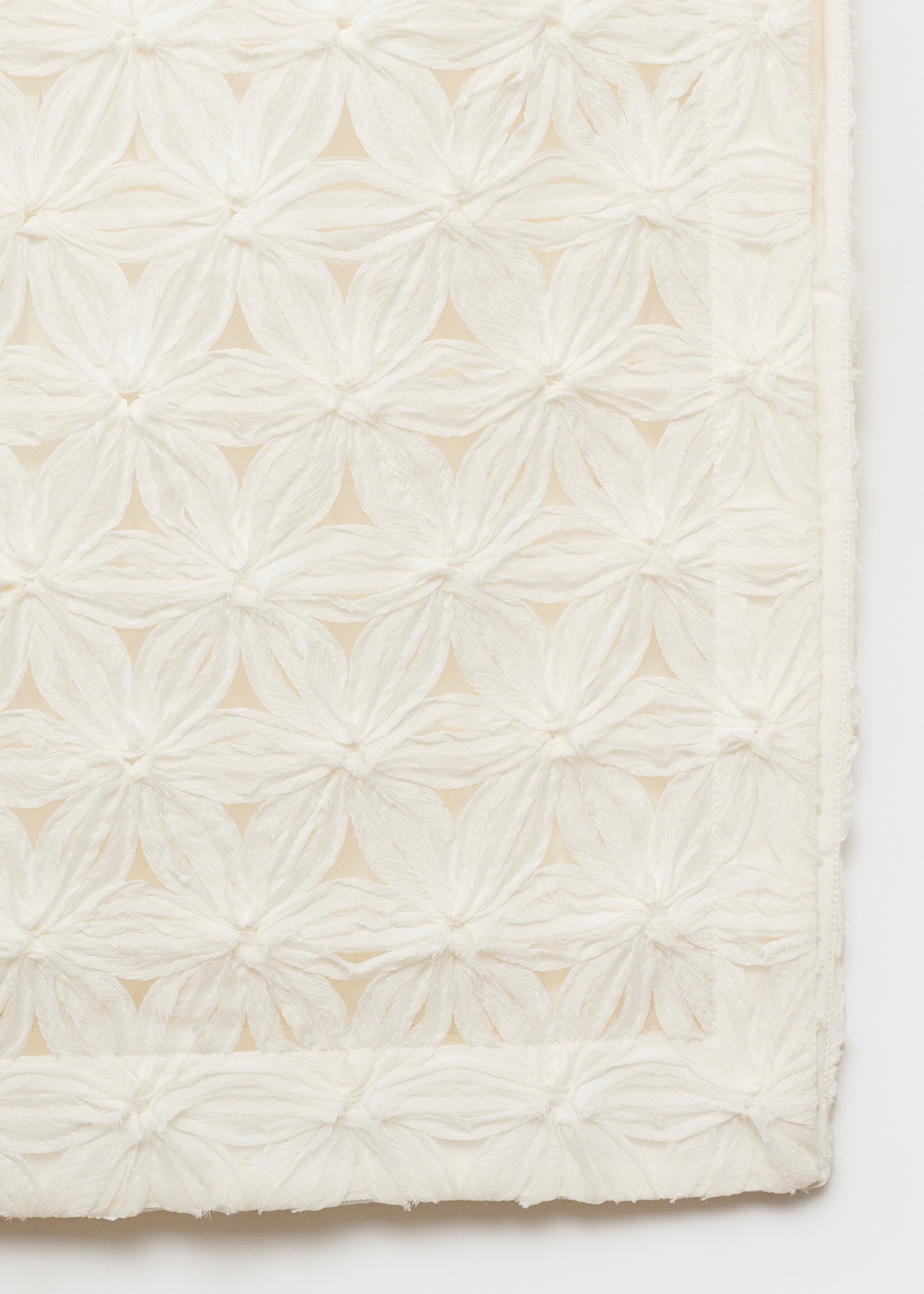 Openwork textured floral skirt - Details of the article 8