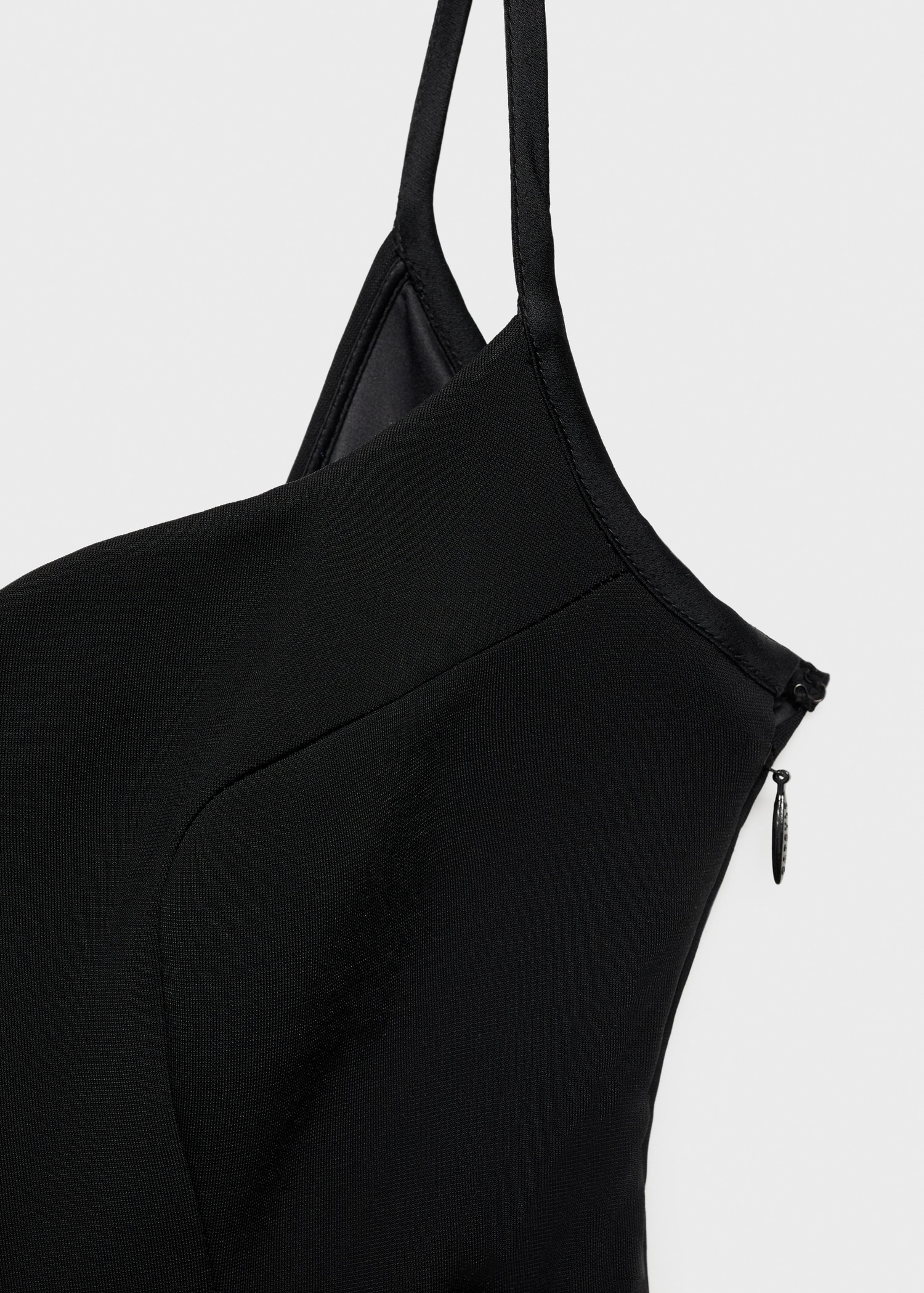 Structured fitted jumpsuit with sweetheart neckline - Details of the article 0