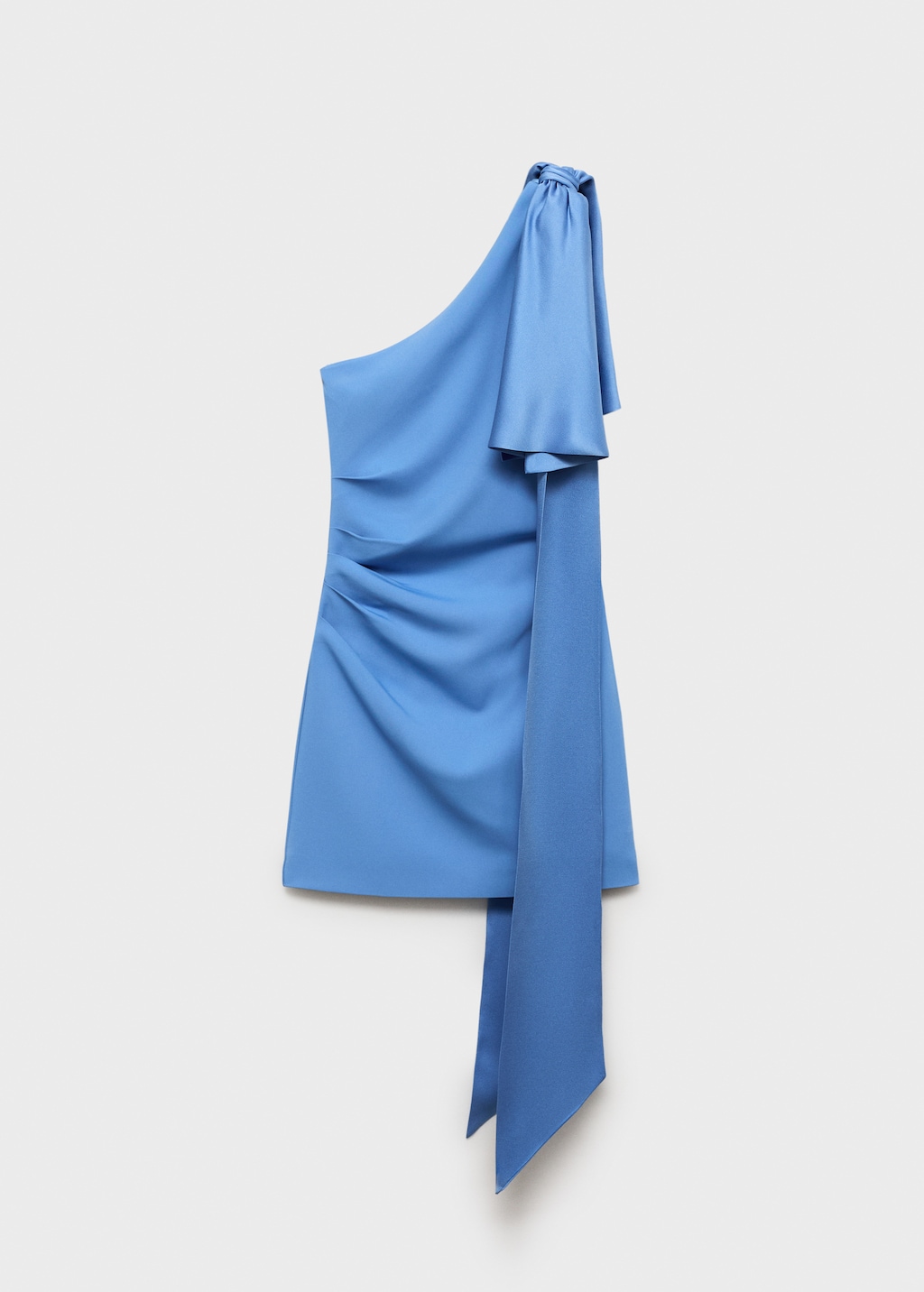 Draped satin dress with bow detail - Women | MANGO USA Draped satin dress with bow detail - Women | MANGO USA