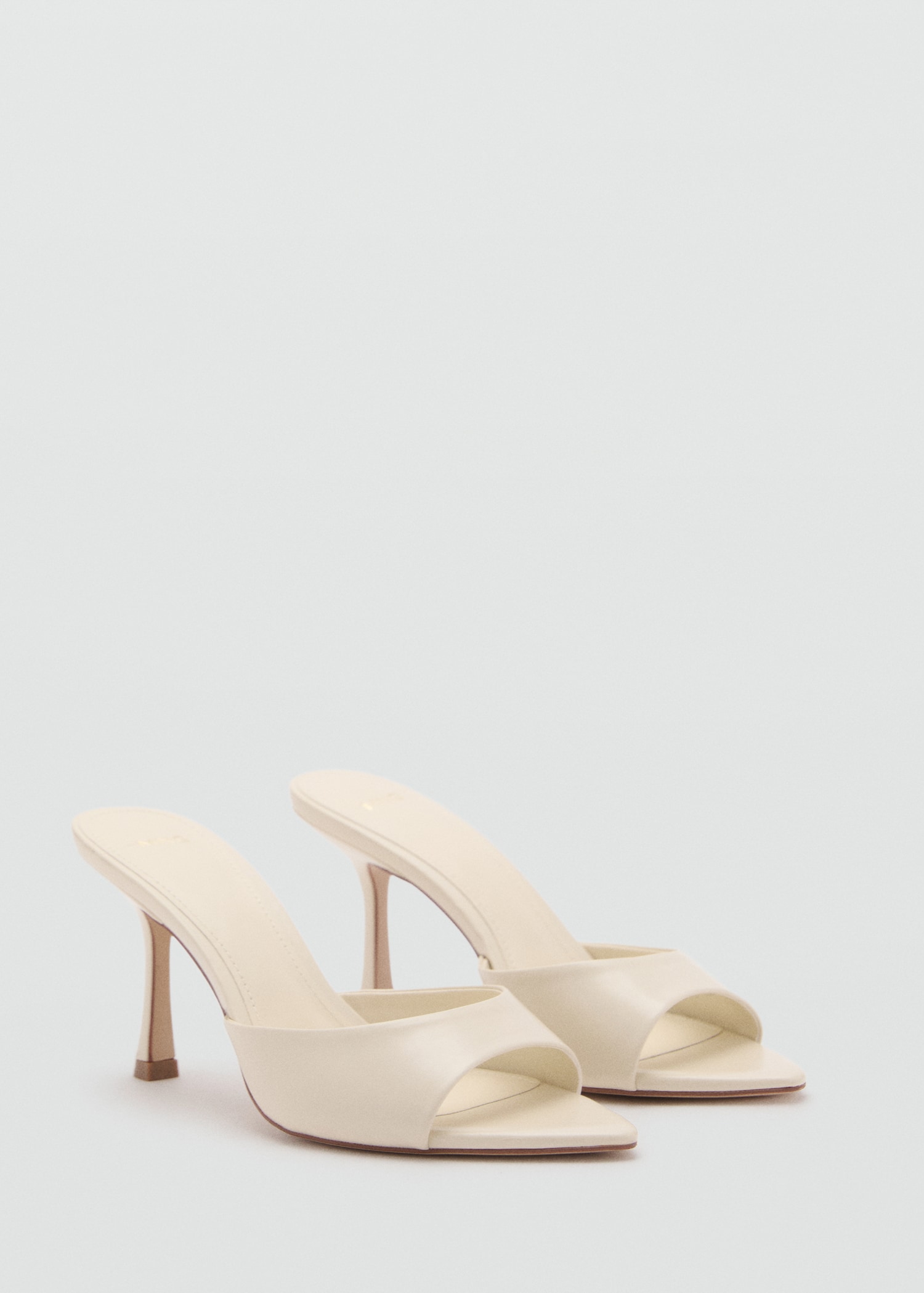 Open-toed heeled sandals with pointed toe - Women | MANGO Greece