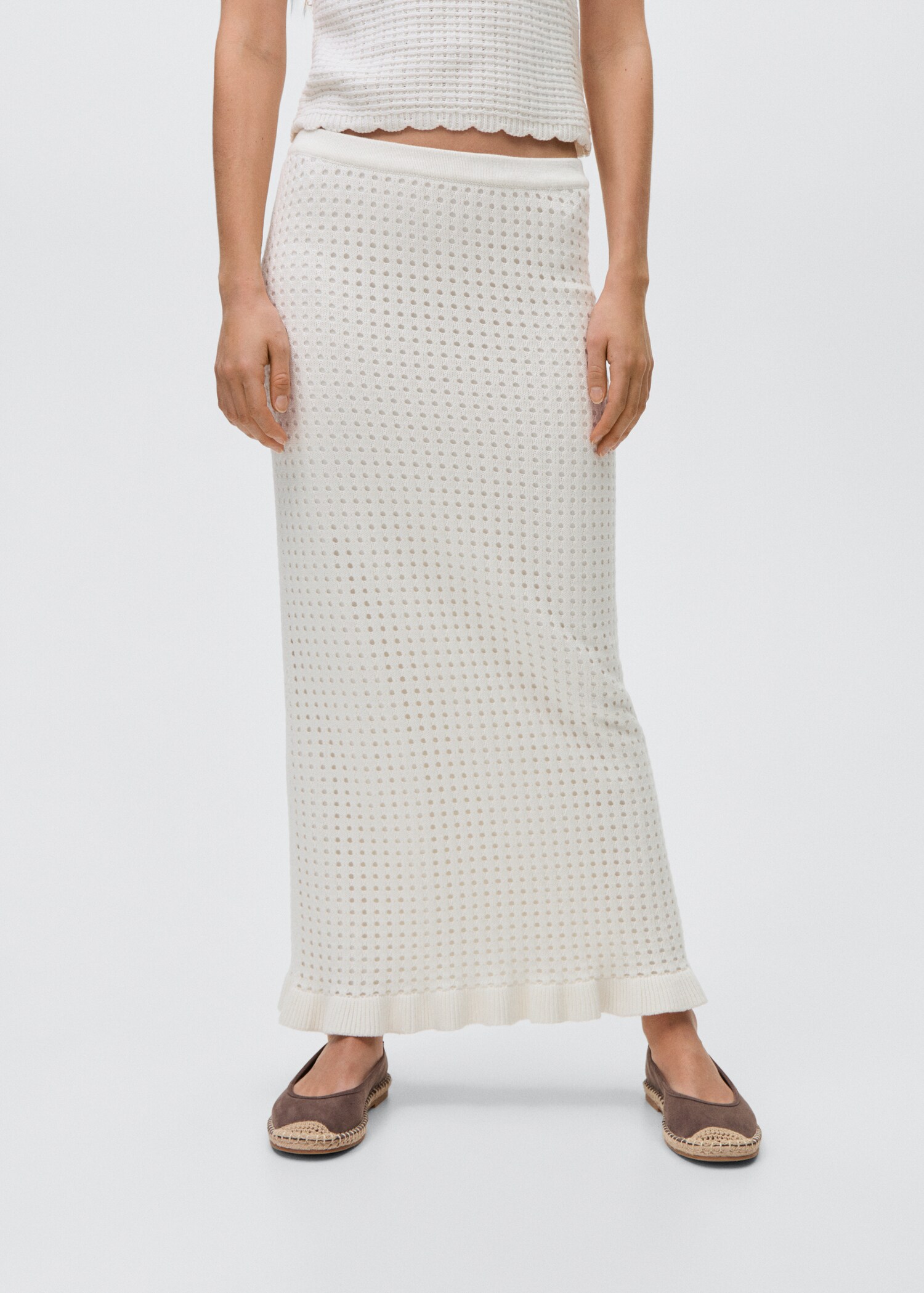 Long knitted skirt - Details of the article 6