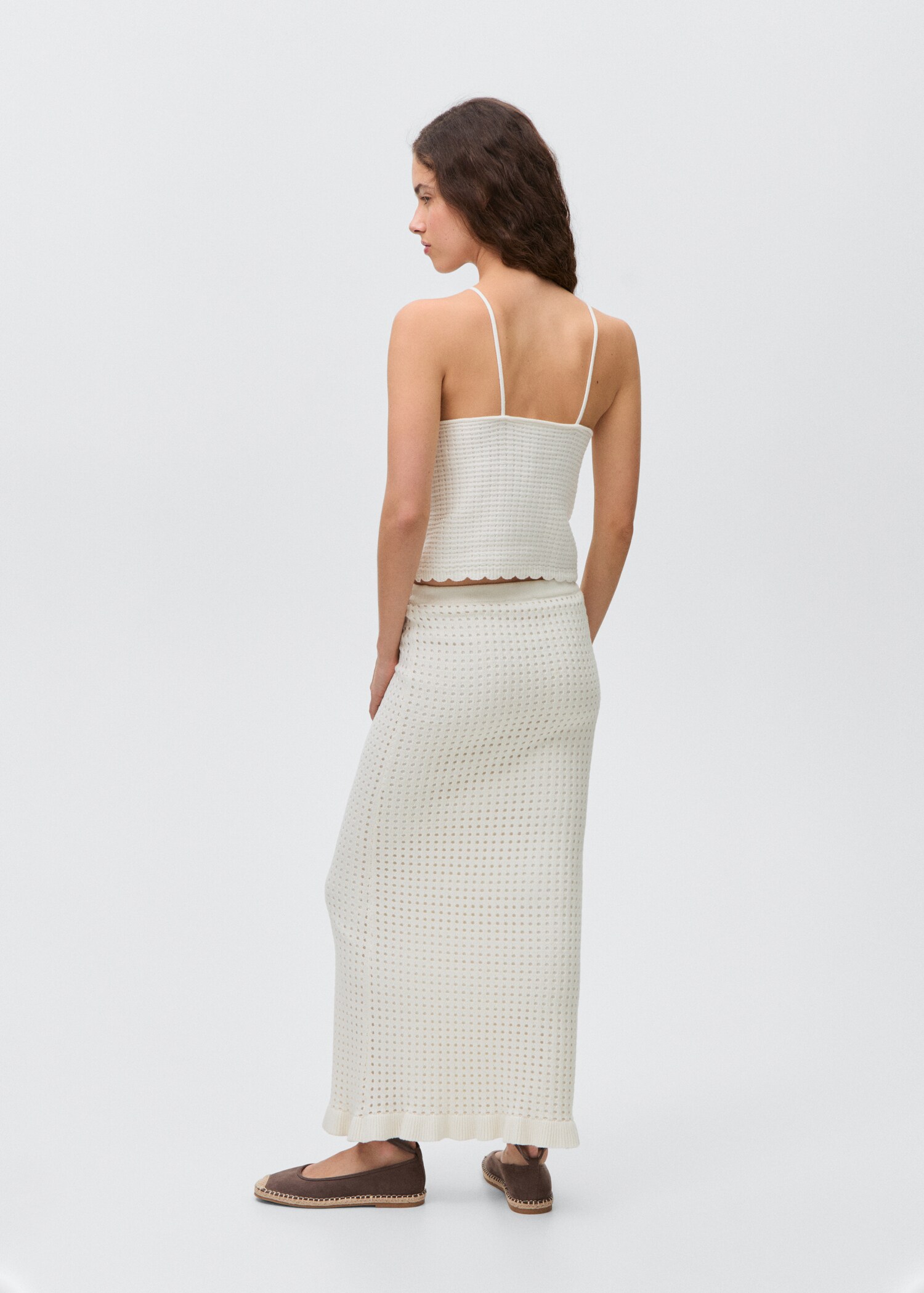 Long knitted skirt - Reverse of the article