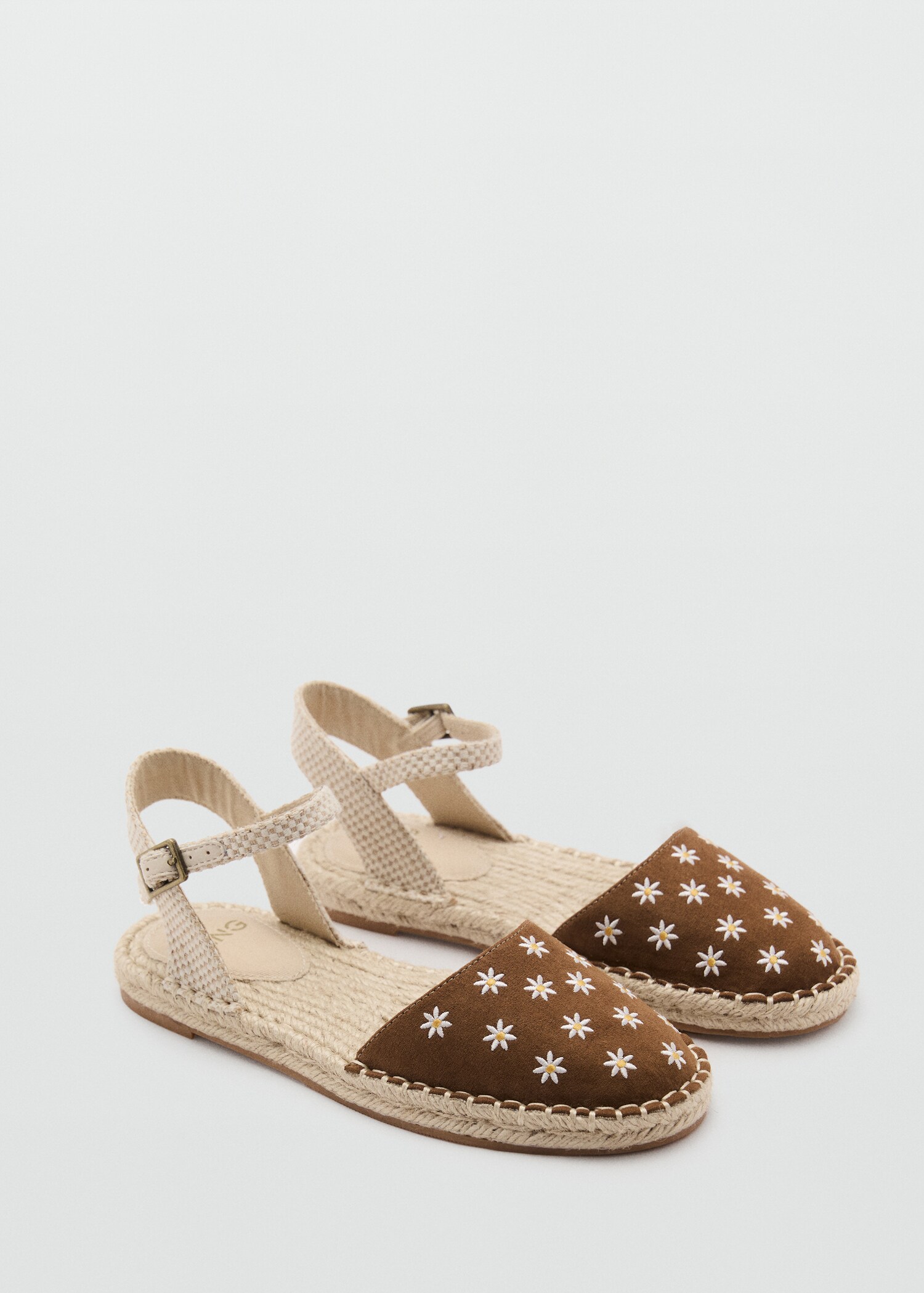 Espadrilles à brides à fleurs - Plan moyen