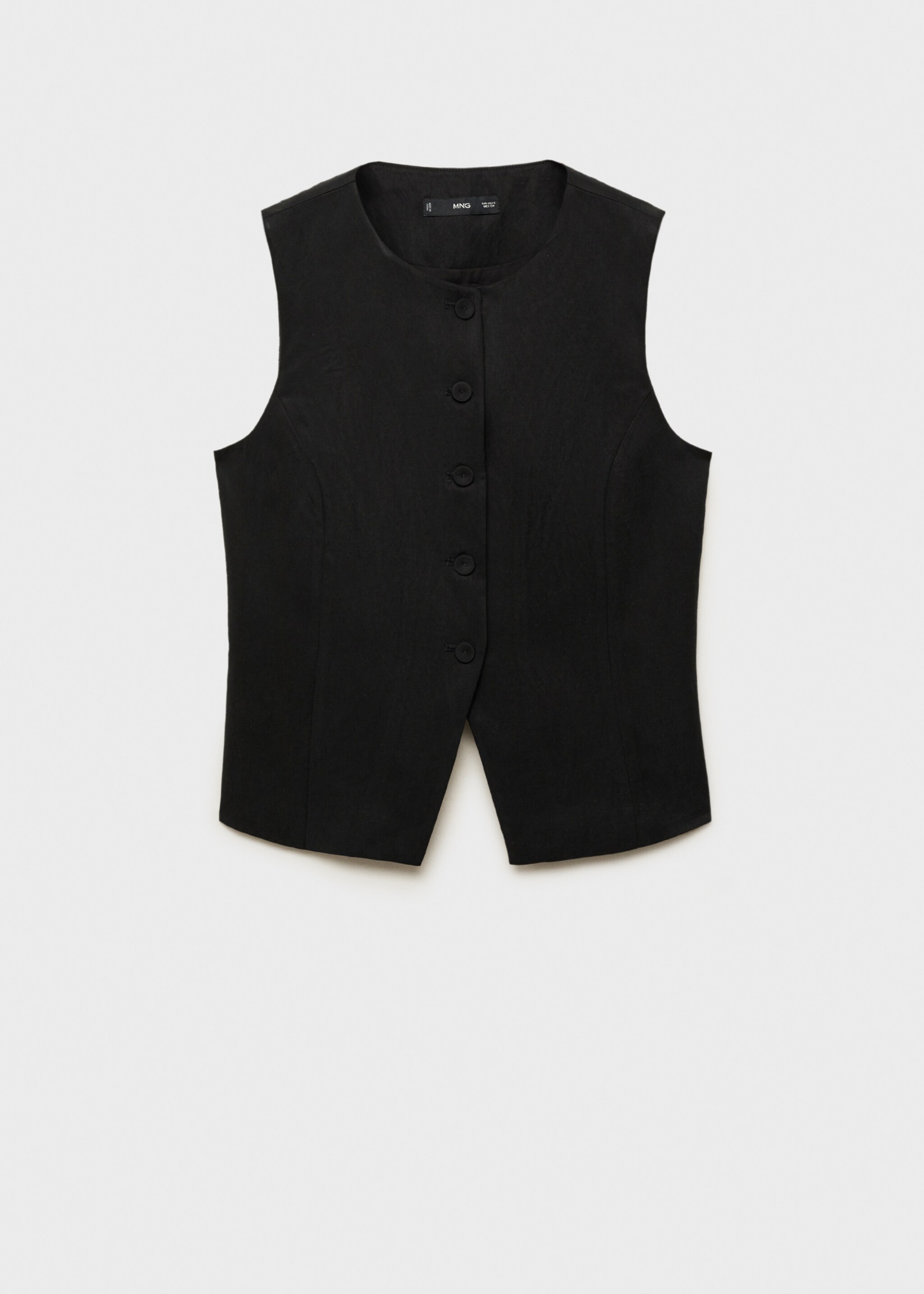 Straight lyocell suit waistcoat - Article without model