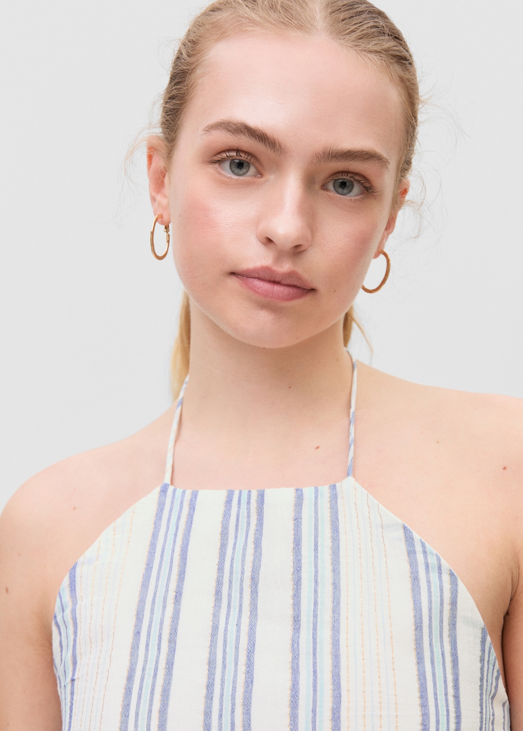 Halter dress with side slits