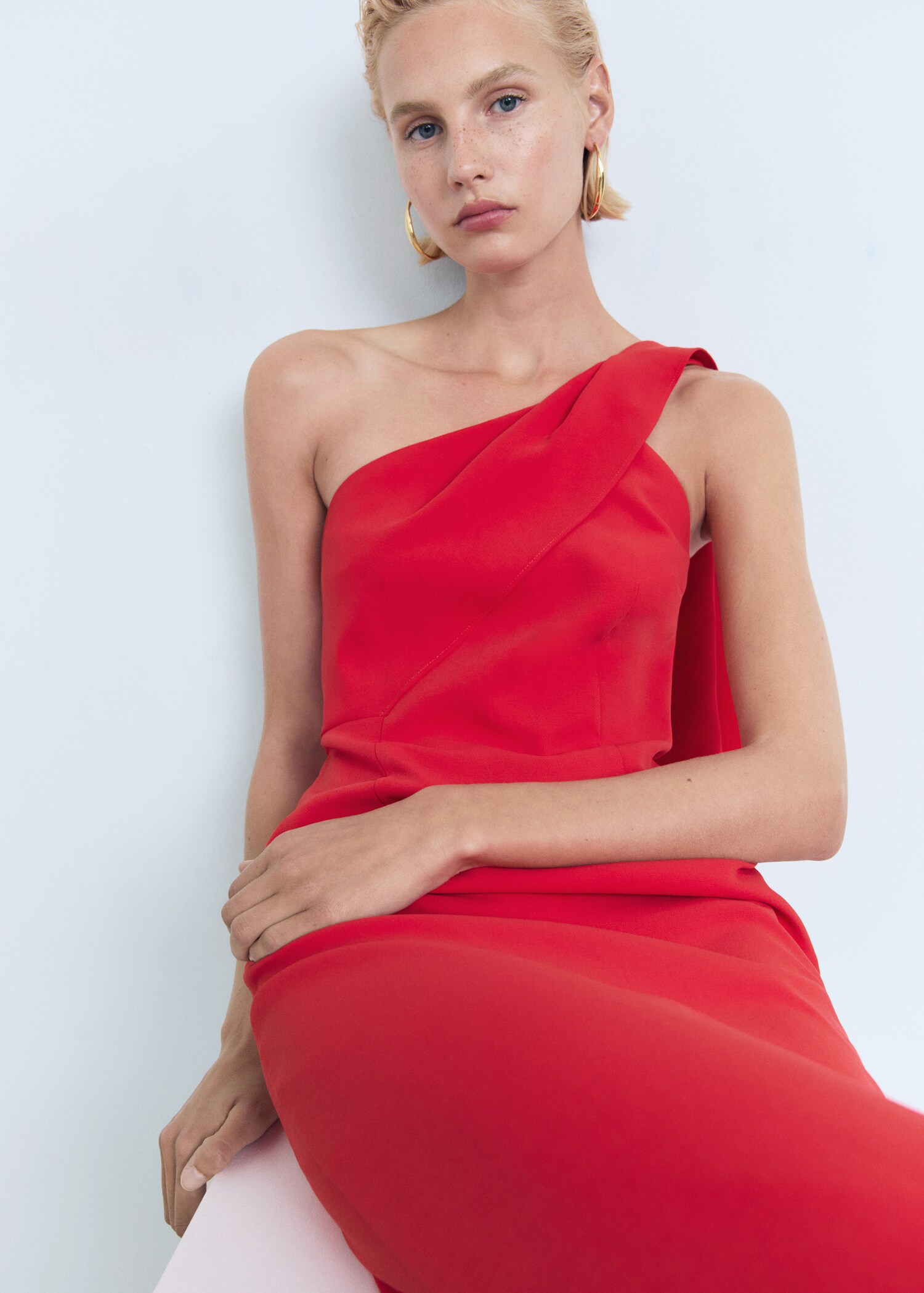 Robe asymétrique col nœud - Détail de l'article 2