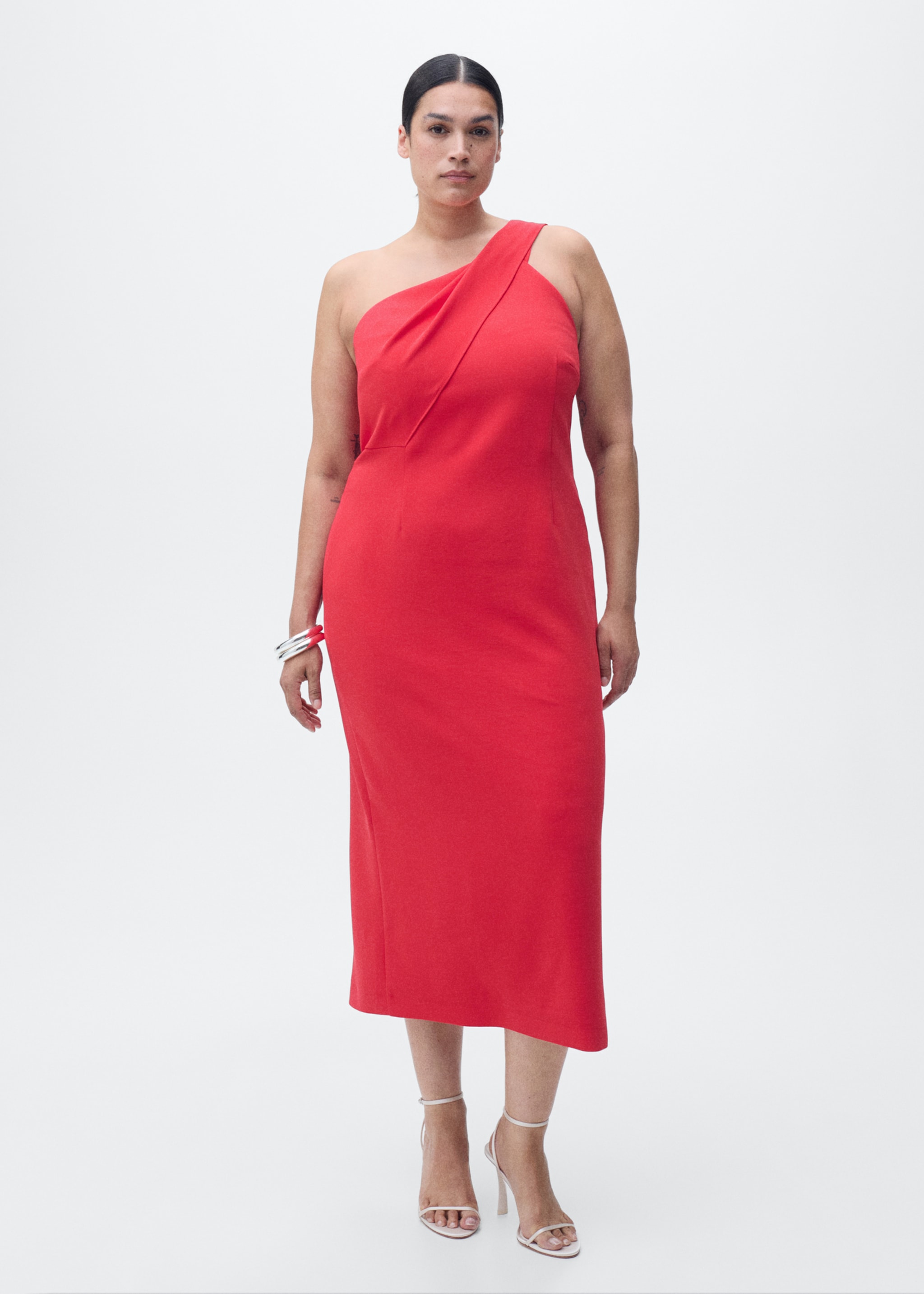 Asymmetrical bow-neck dress - Details of the article 3