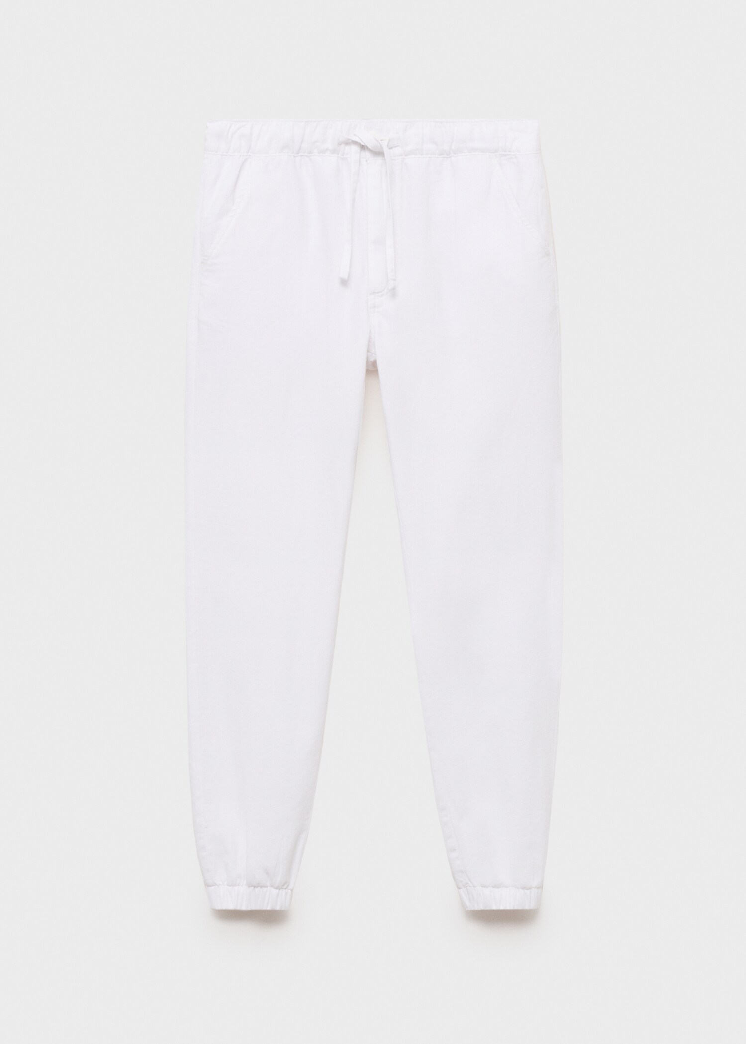 Cotton-linen jogger trousers - Article without model