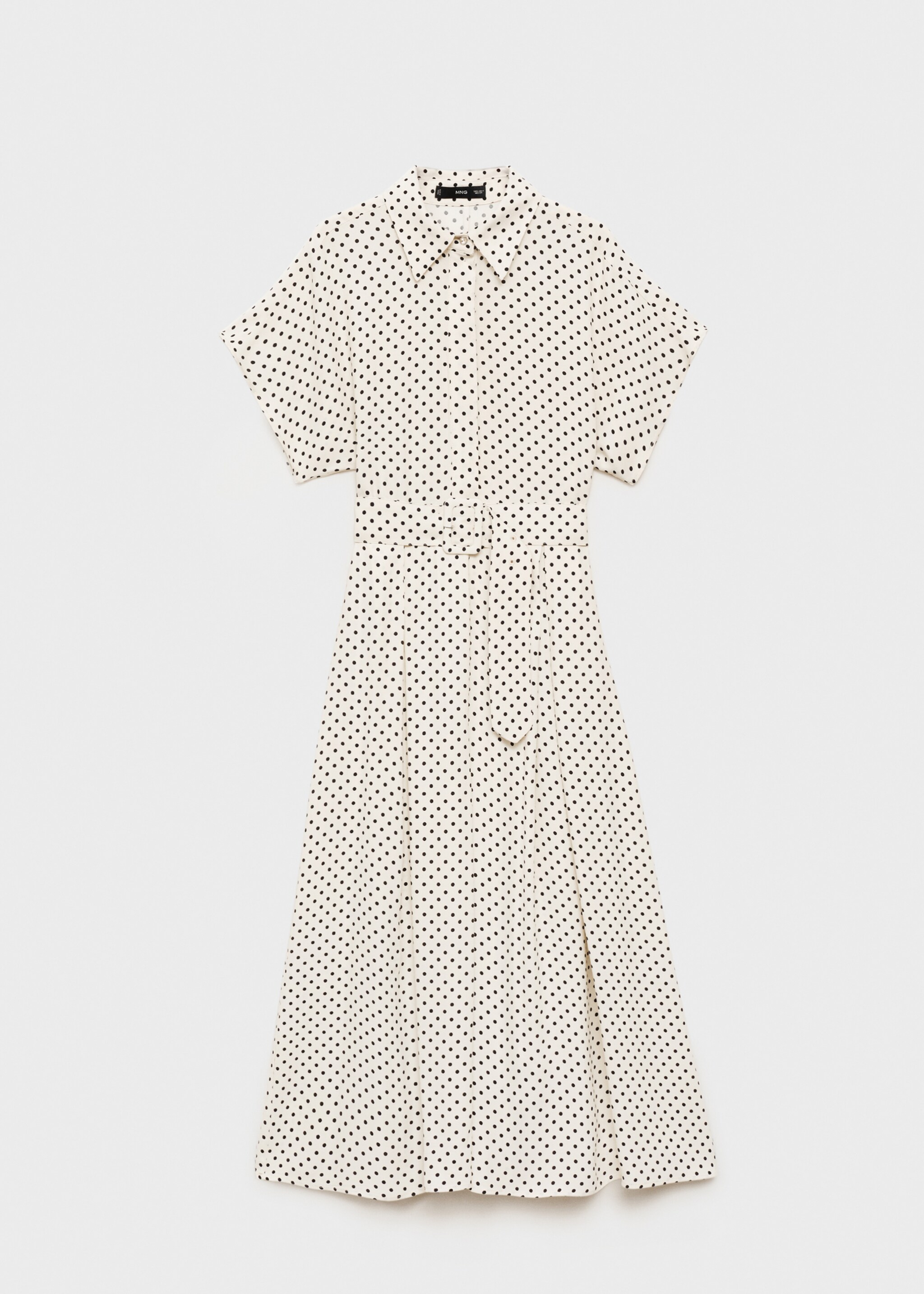 Polka-dot dress with belt - Artikkel uten modell