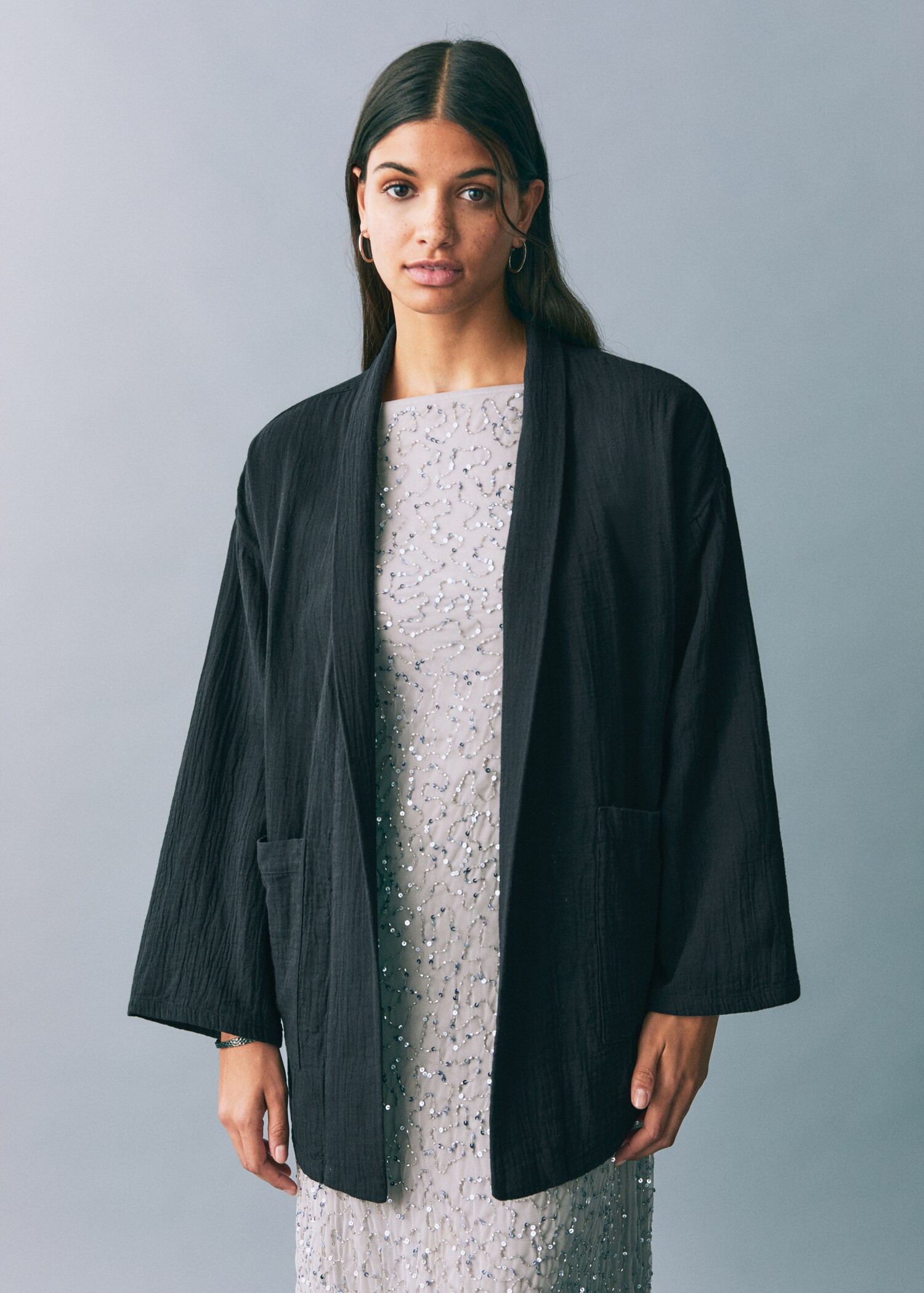 Bamboo kimono jacket - Medium plane