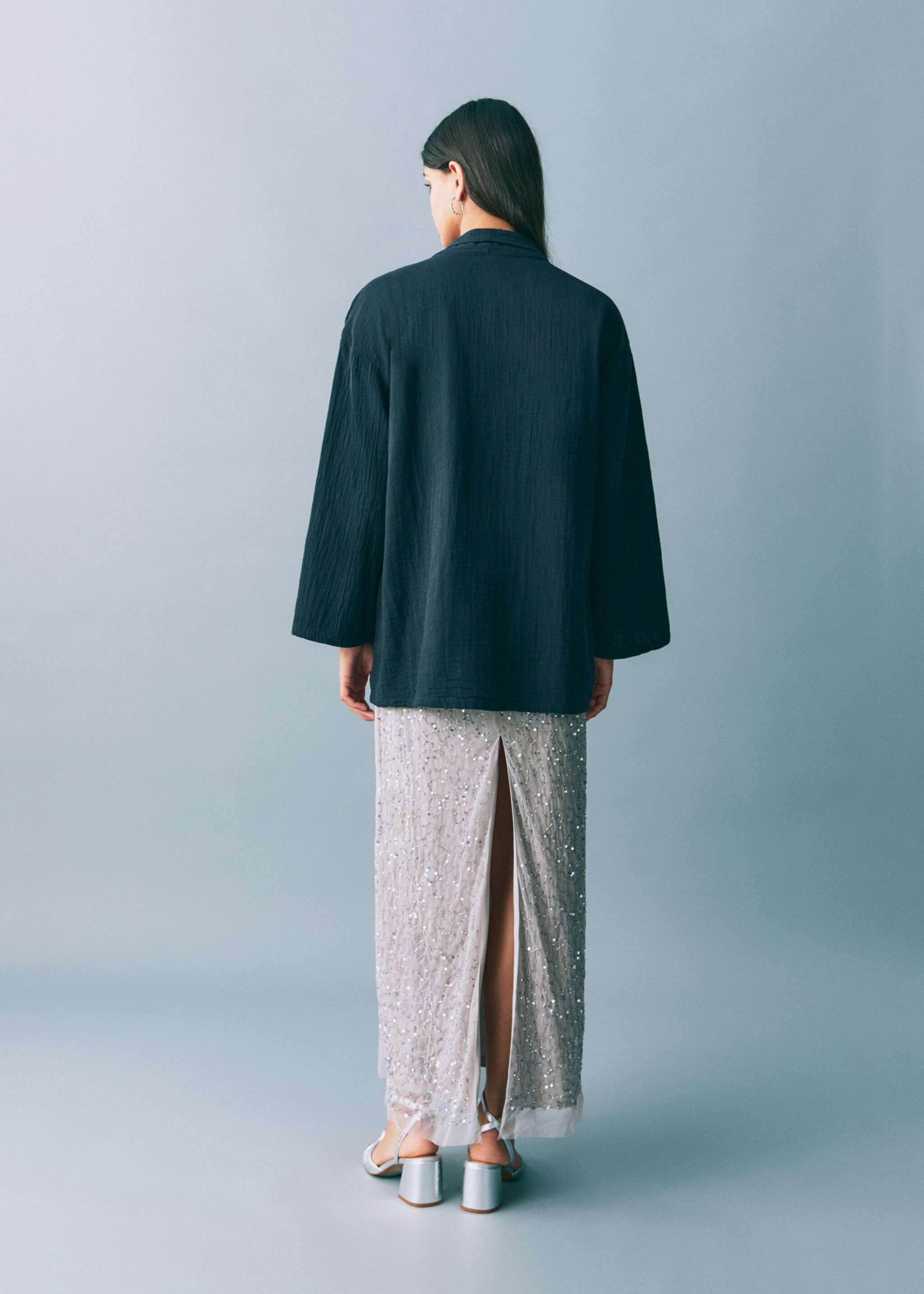 Veste kimono plissée - Verso de l’article
