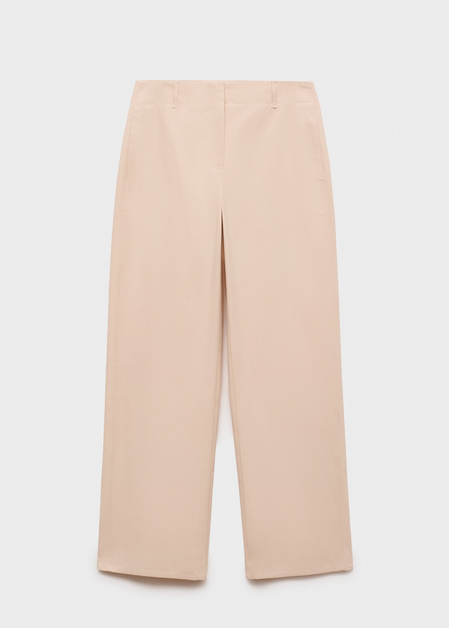 Mid-rise straight-fit cotton pants - Article without model