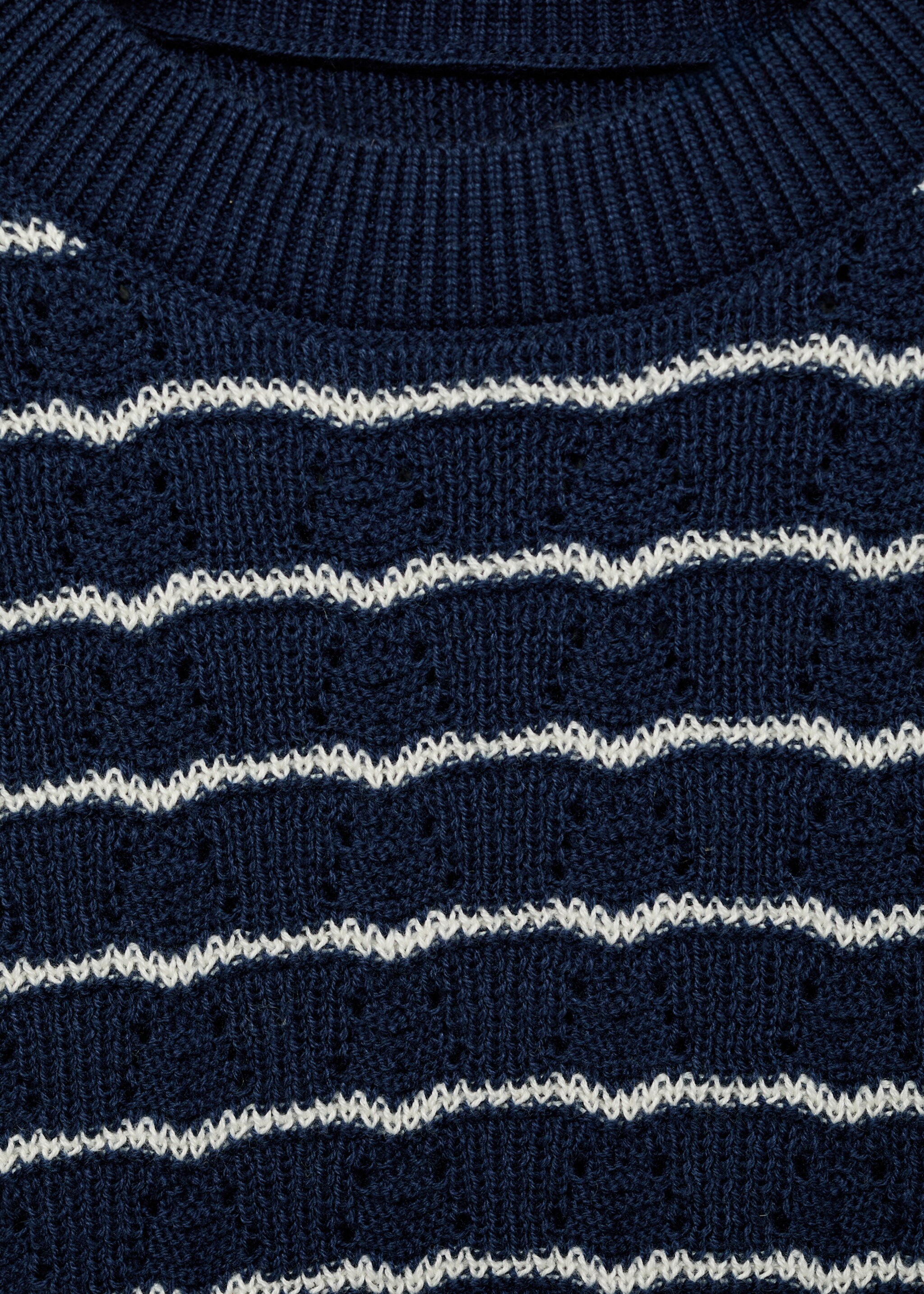 Striped openwork knit sweater - Details of the article 8