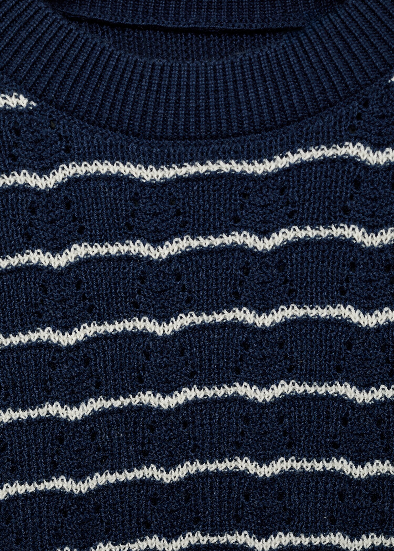 Striped openwork knit sweater - Details of the article 8