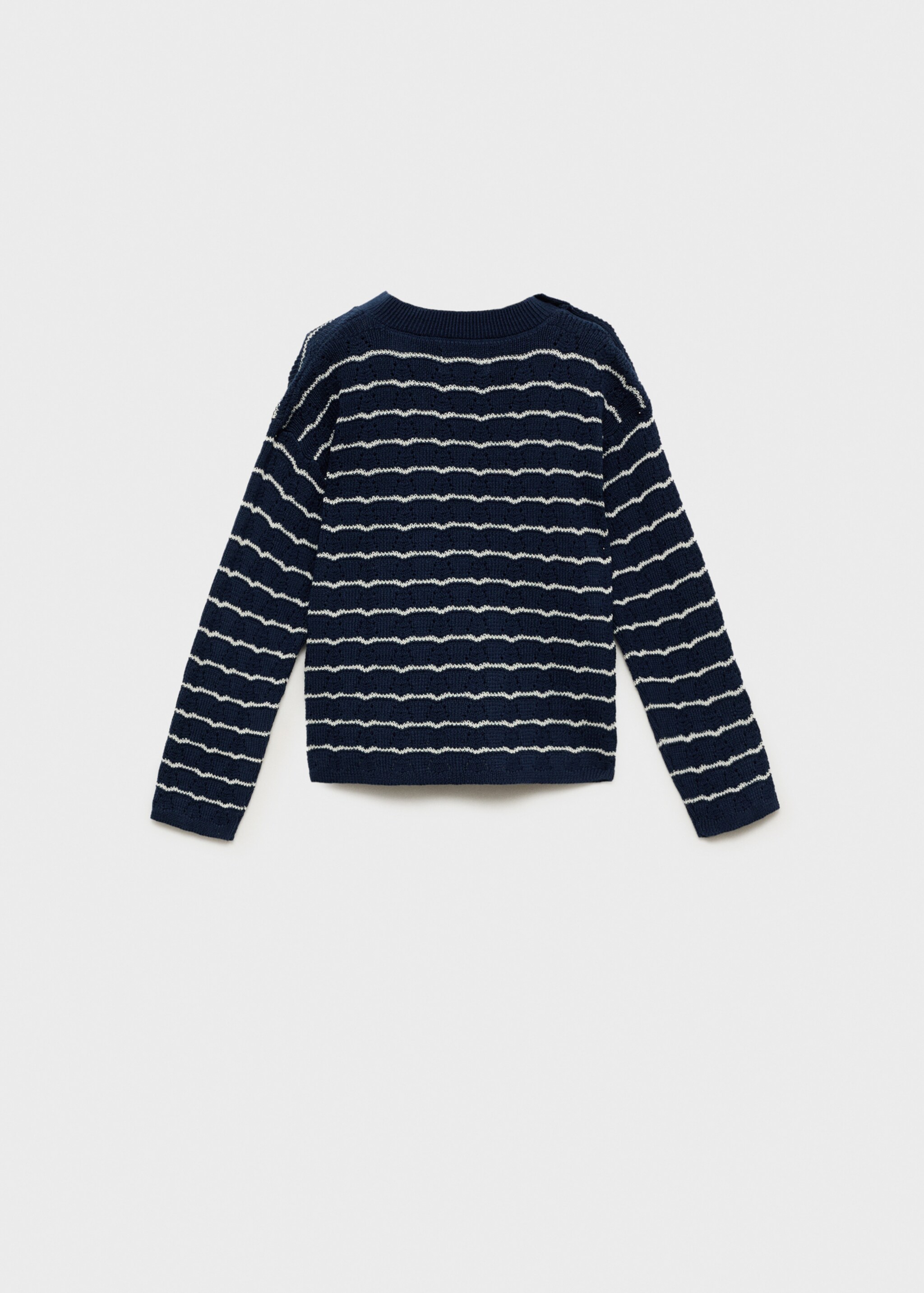 Striped openwork knit sweater - Reverse of the article