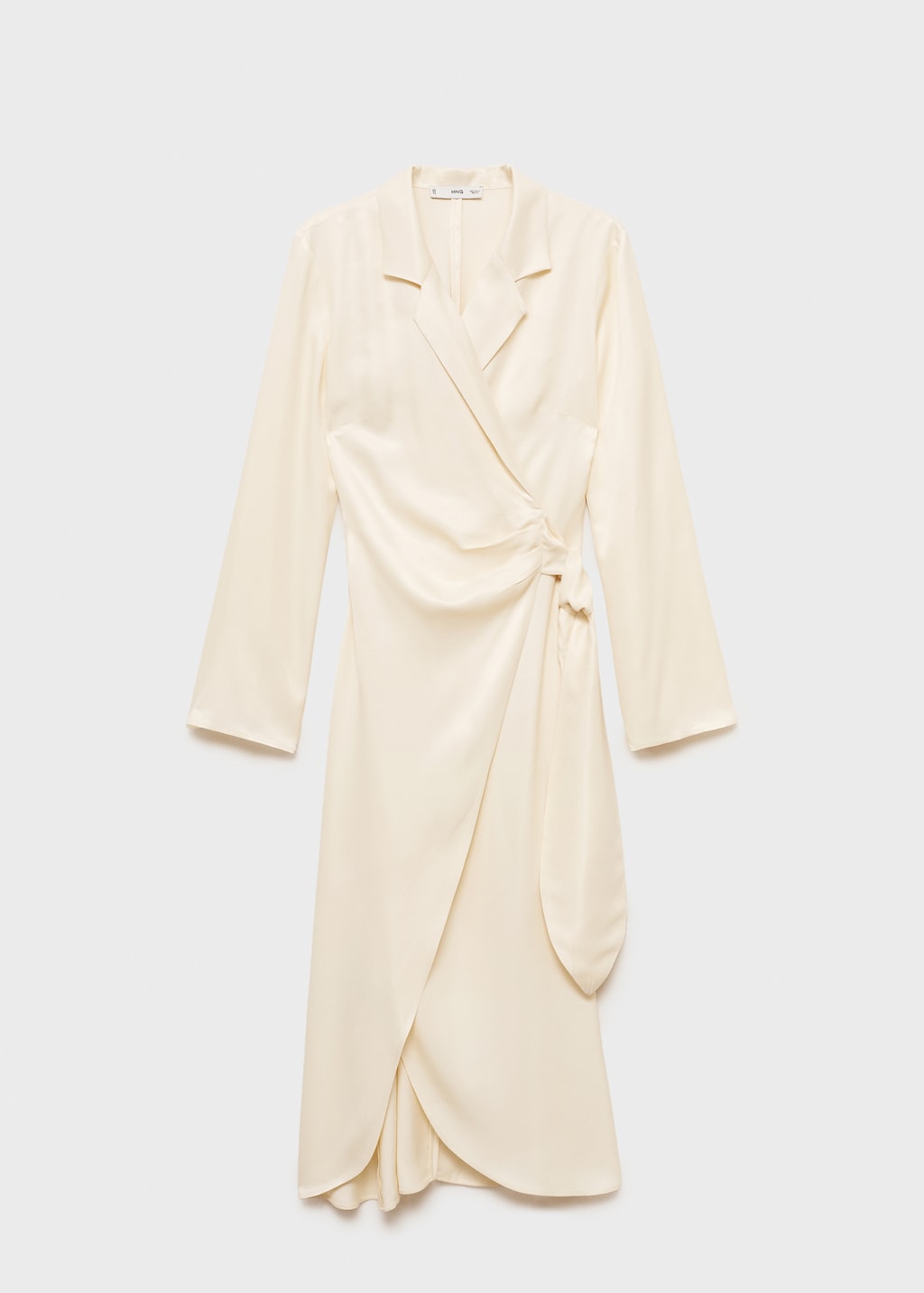 Mango Wrap midi-dress with knot