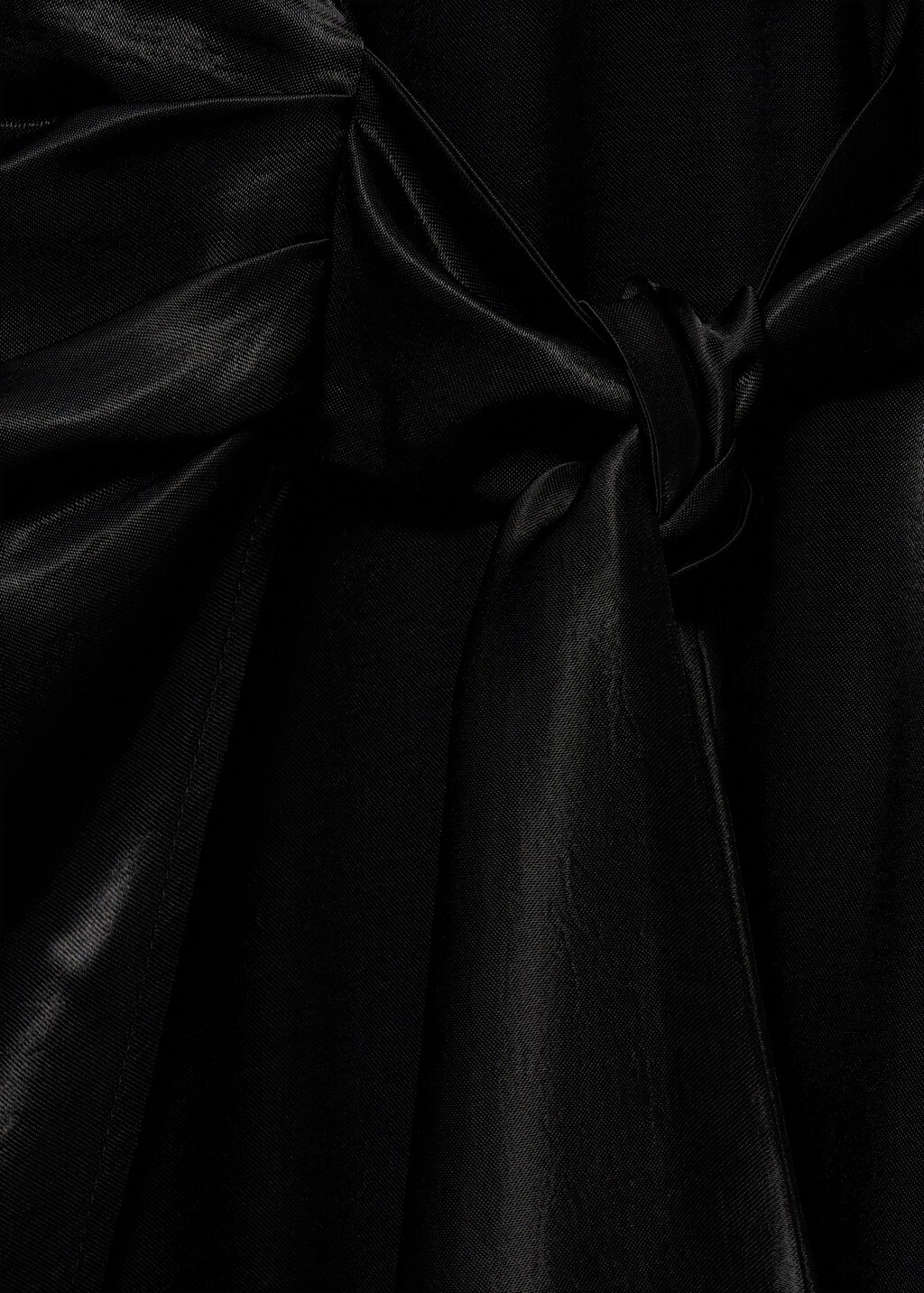 Wrap midi-dress with knot