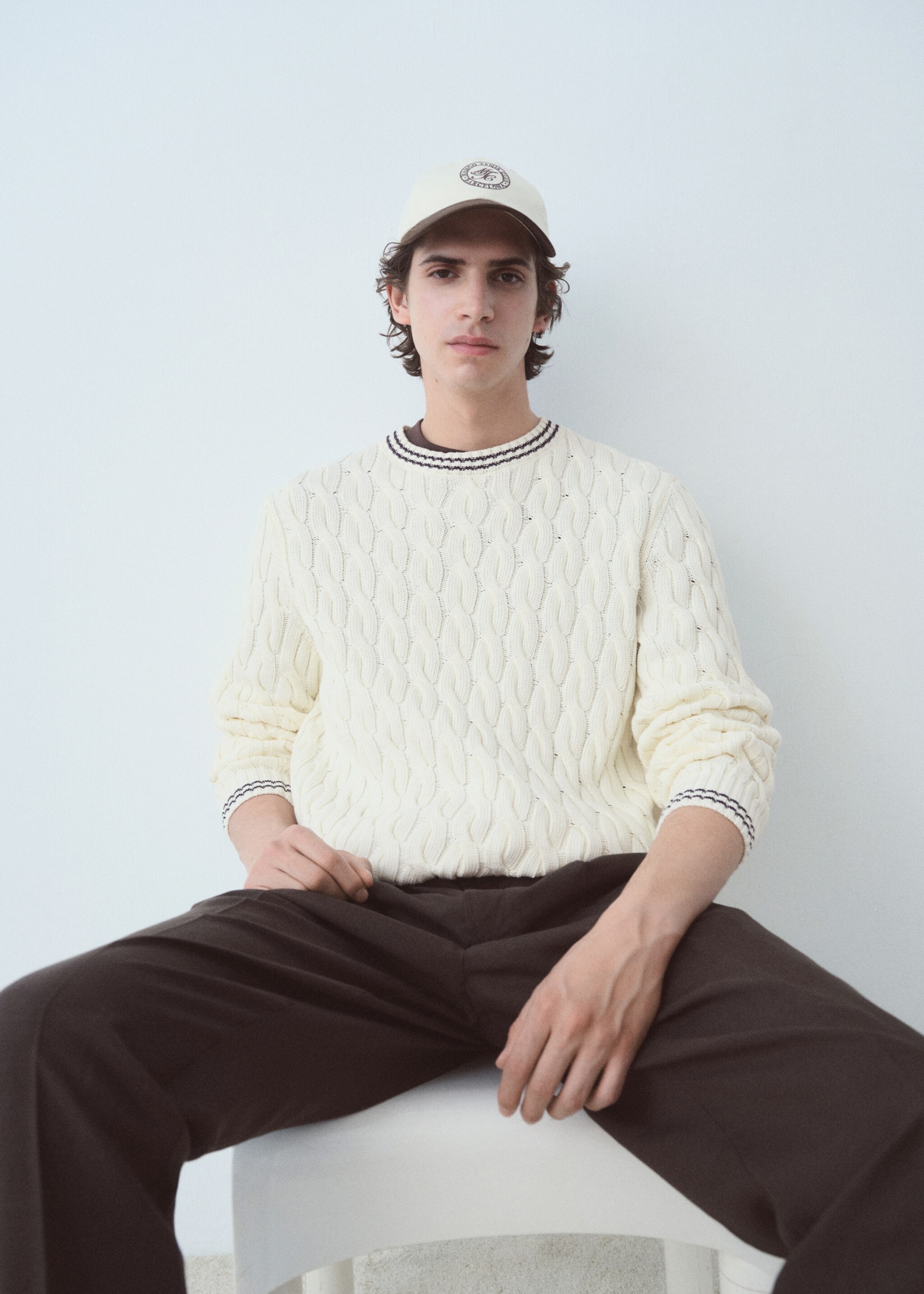 Cable knit cotton sweater - Details of the article 6