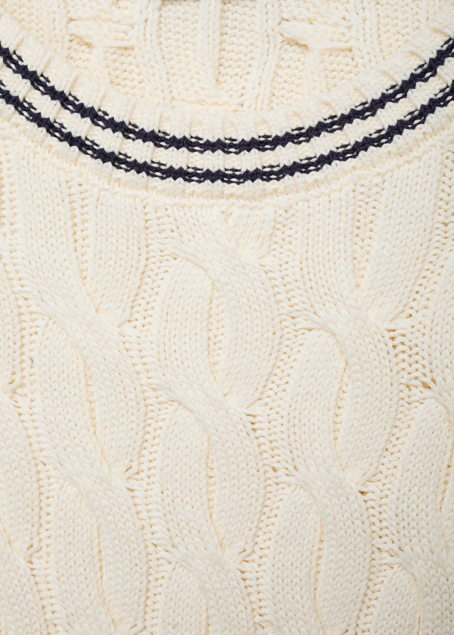 Cable-knit cotton sweater - Details of the article 8