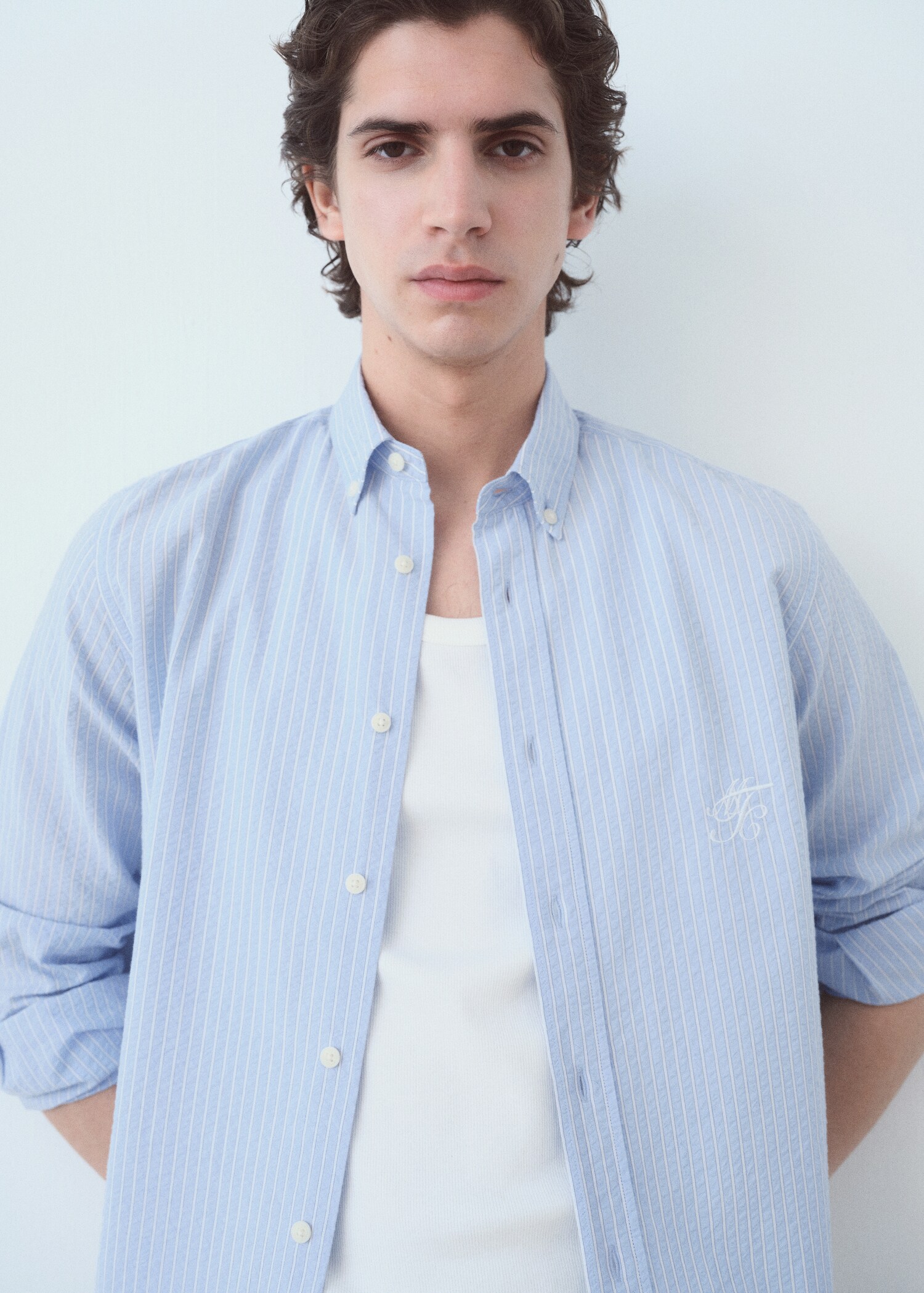 Camisa regular fit algodón seersucker - Detalle del artículo 1