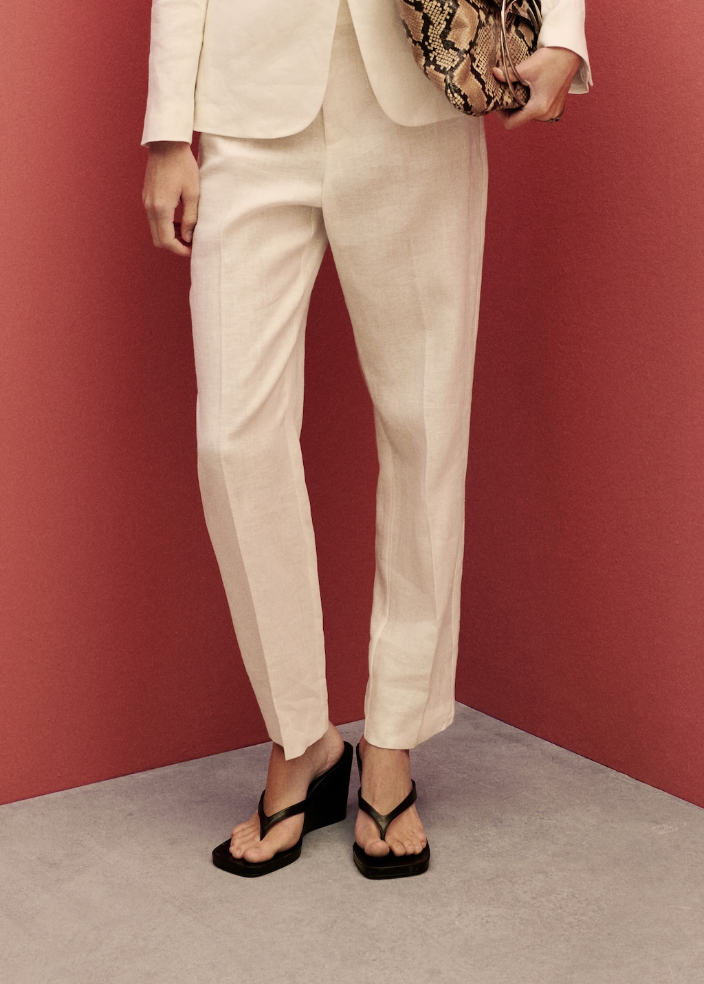 Linen suit trousers