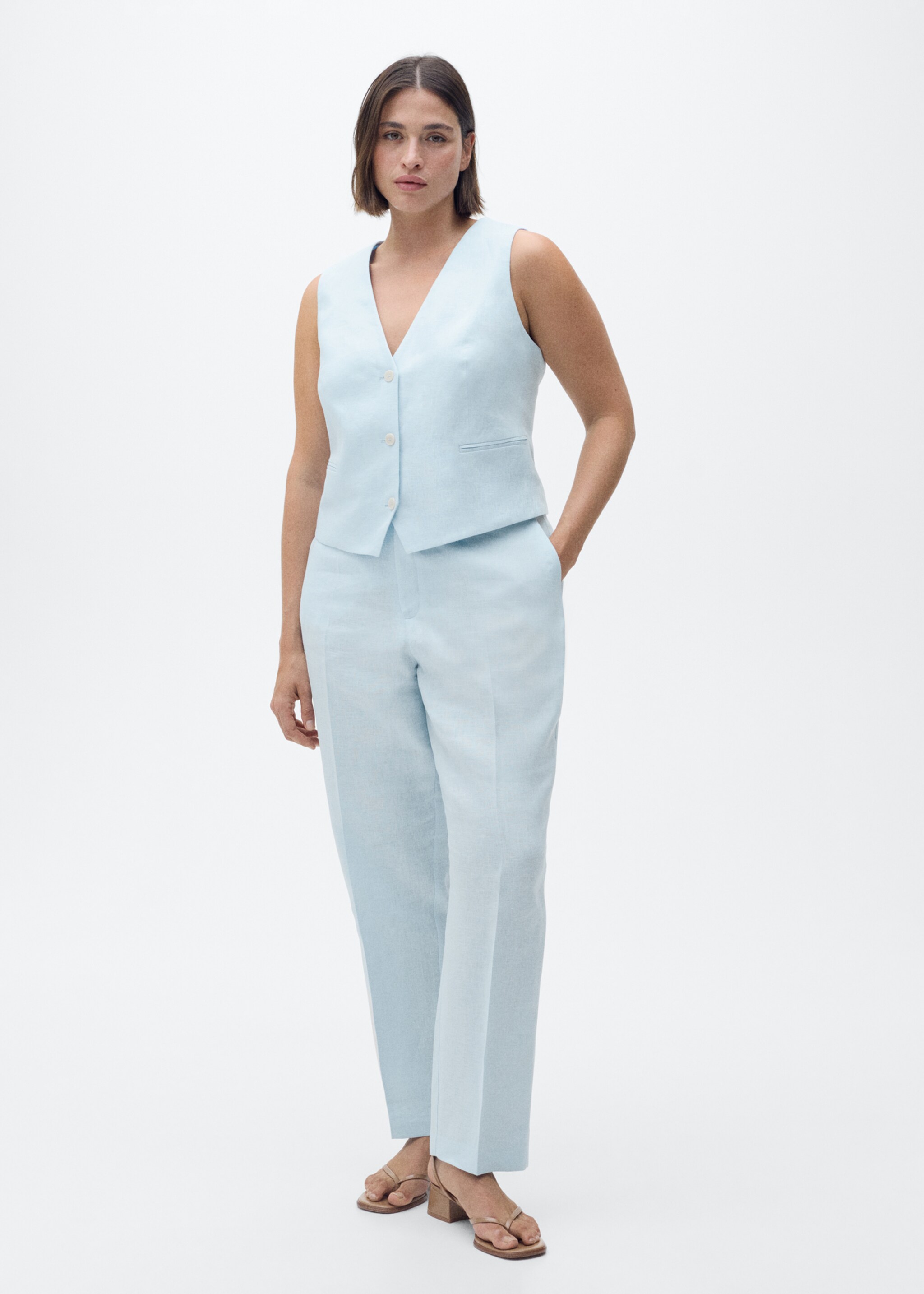 Pantalón traje lino - Detalle del artículo 3