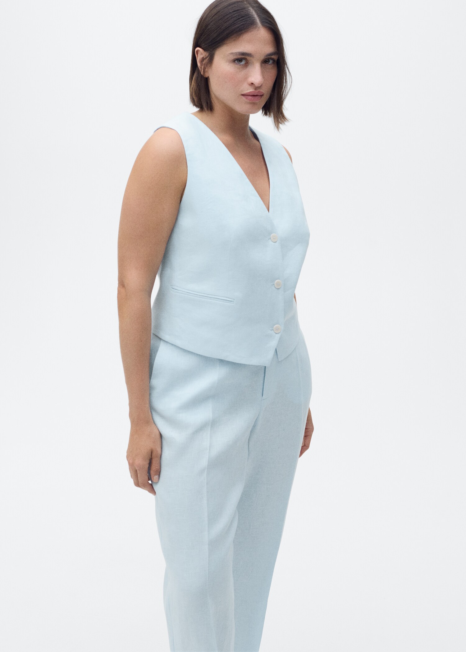 Linen suit trousers - Details of the article 5