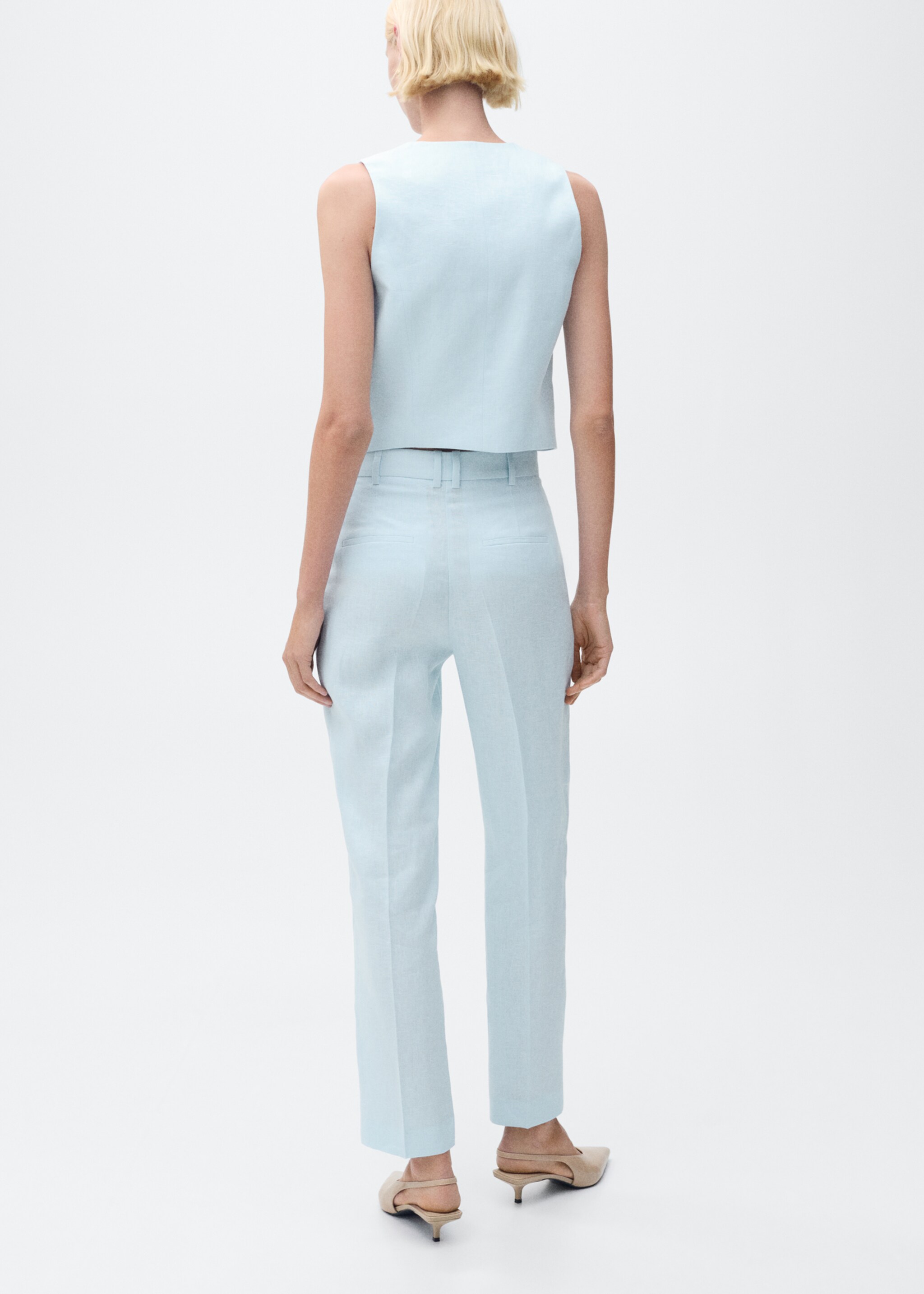Pantalón traje lino - Reverso del artículo