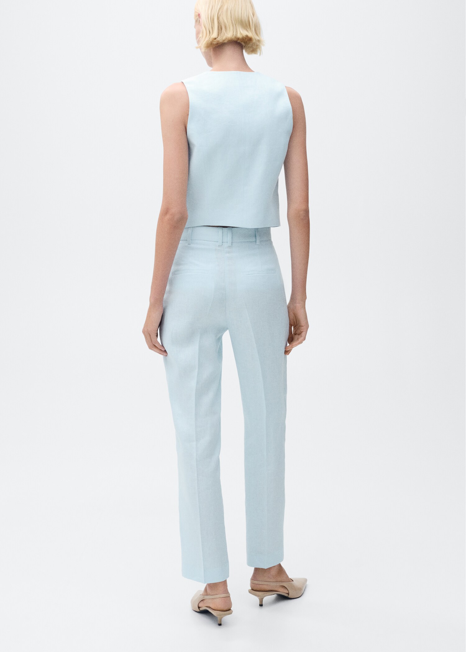 Linen suit trousers - Reverse of the article