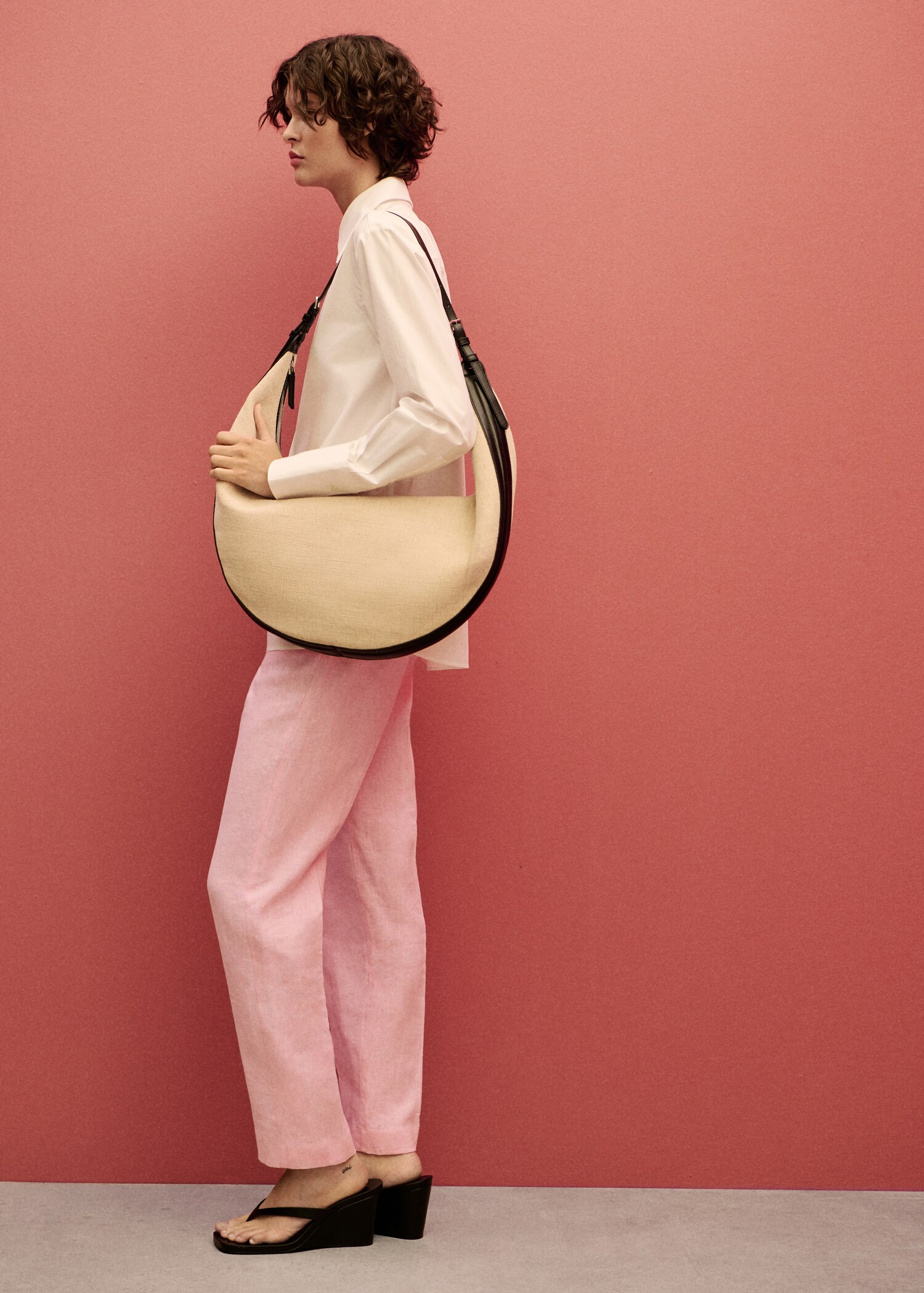 Linen suit trousers - Reverse of the article