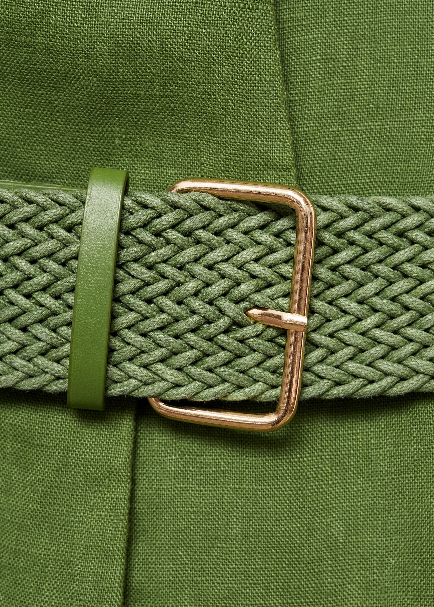 Linnen overhemdjumpsuit met ceintuur - Detail van het artikel 0